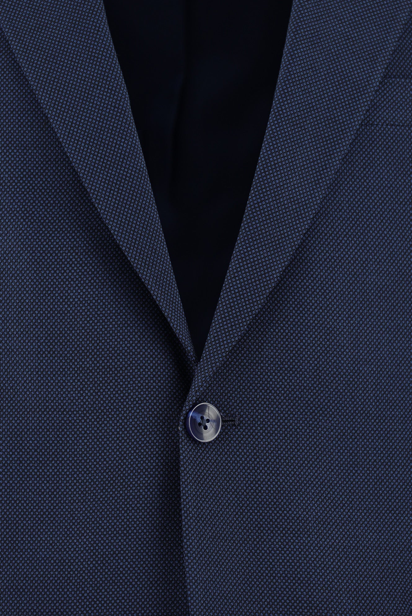 Orta Lacivert 7 Drop Slim Fit Dar Kesim Desenli Takım Elbise - Image 4