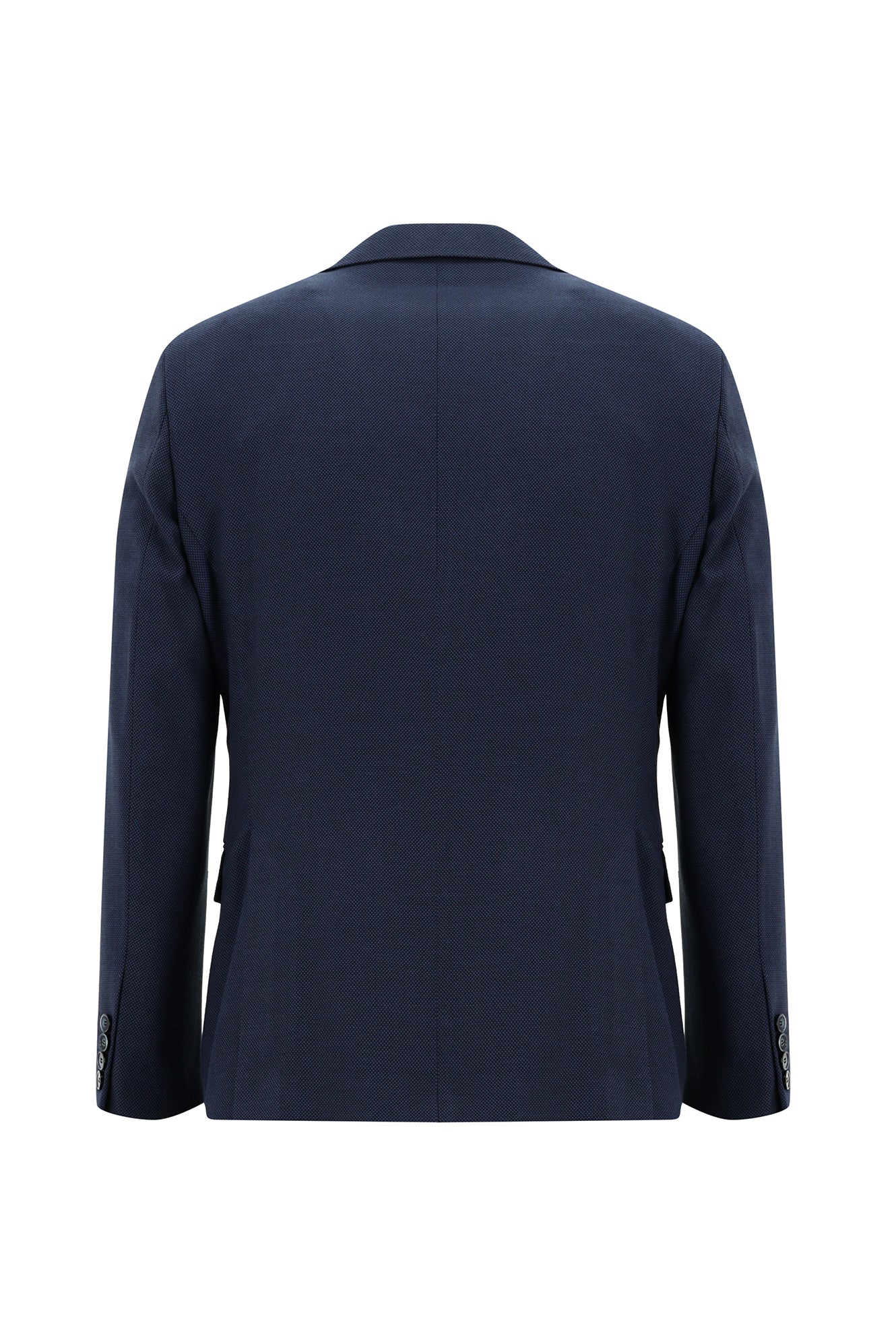 Orta Lacivert 7 Drop Slim Fit Dar Kesim Desenli Takım Elbise - Image 3