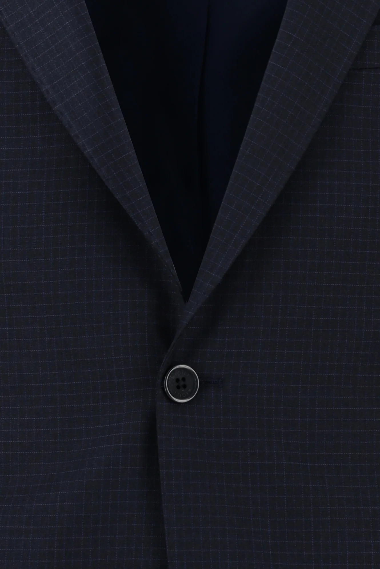 Orta Lacivert 7 Drop Slim Fit Dar Kesim Ekose Takım Elbise - Image 4