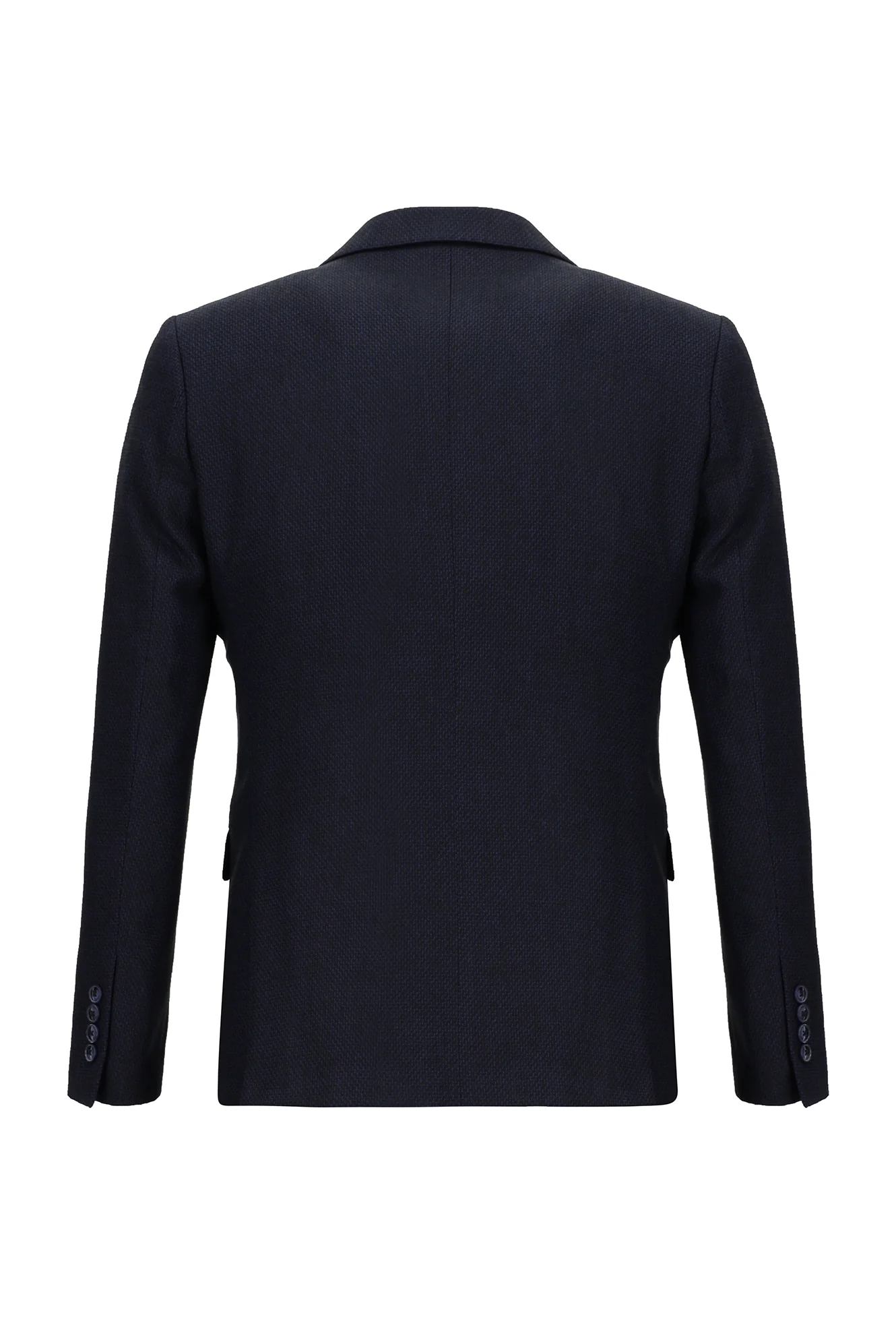 Orta Lacivert 7 Drop Slim Fit Dar Kesim Kombinli Yelekli Takım Elbise - Image 3