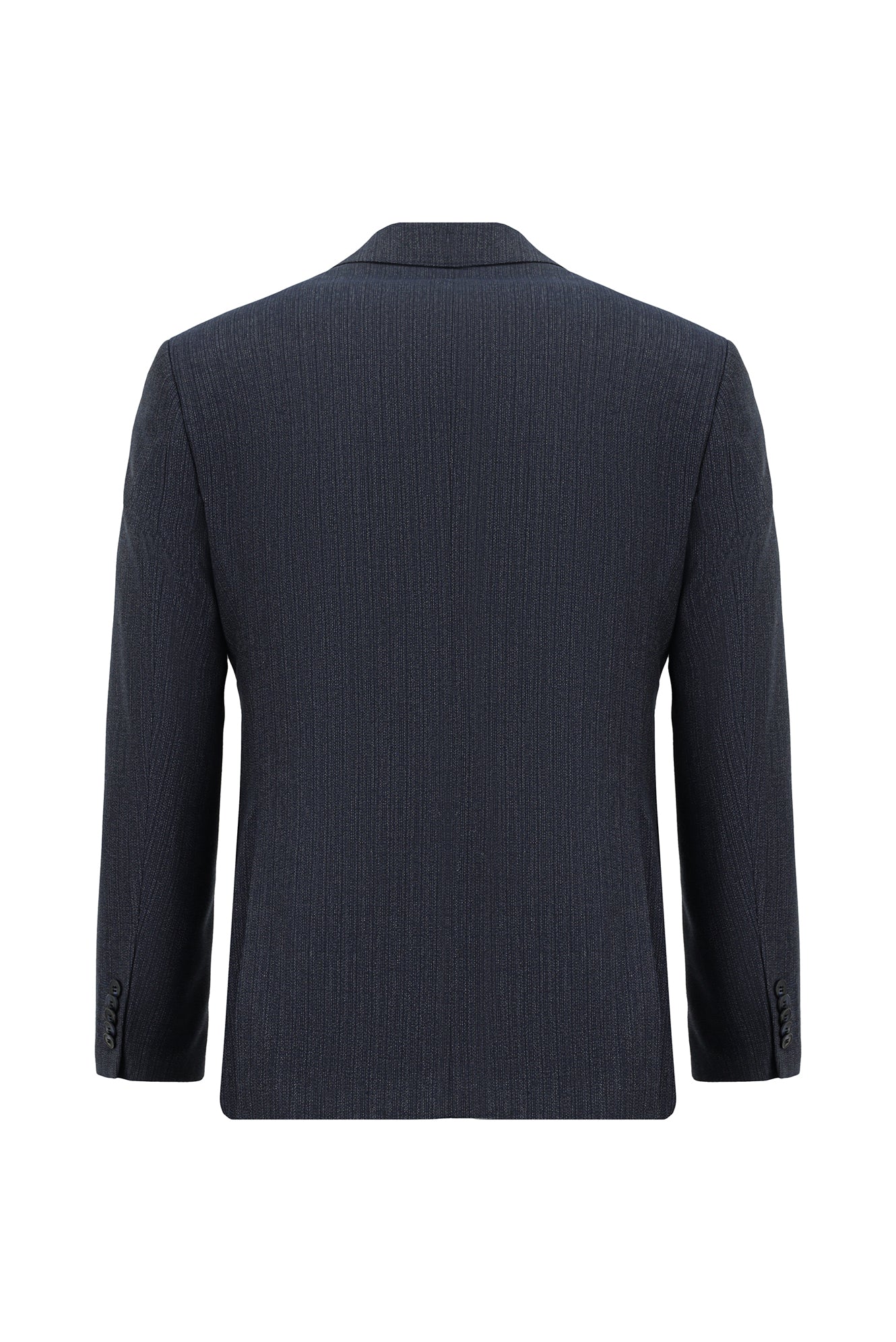 Orta Lacivert 7 Drop Slim Fit Dar Kesim Kombinli Yelekli Takım Elbise - Image 3