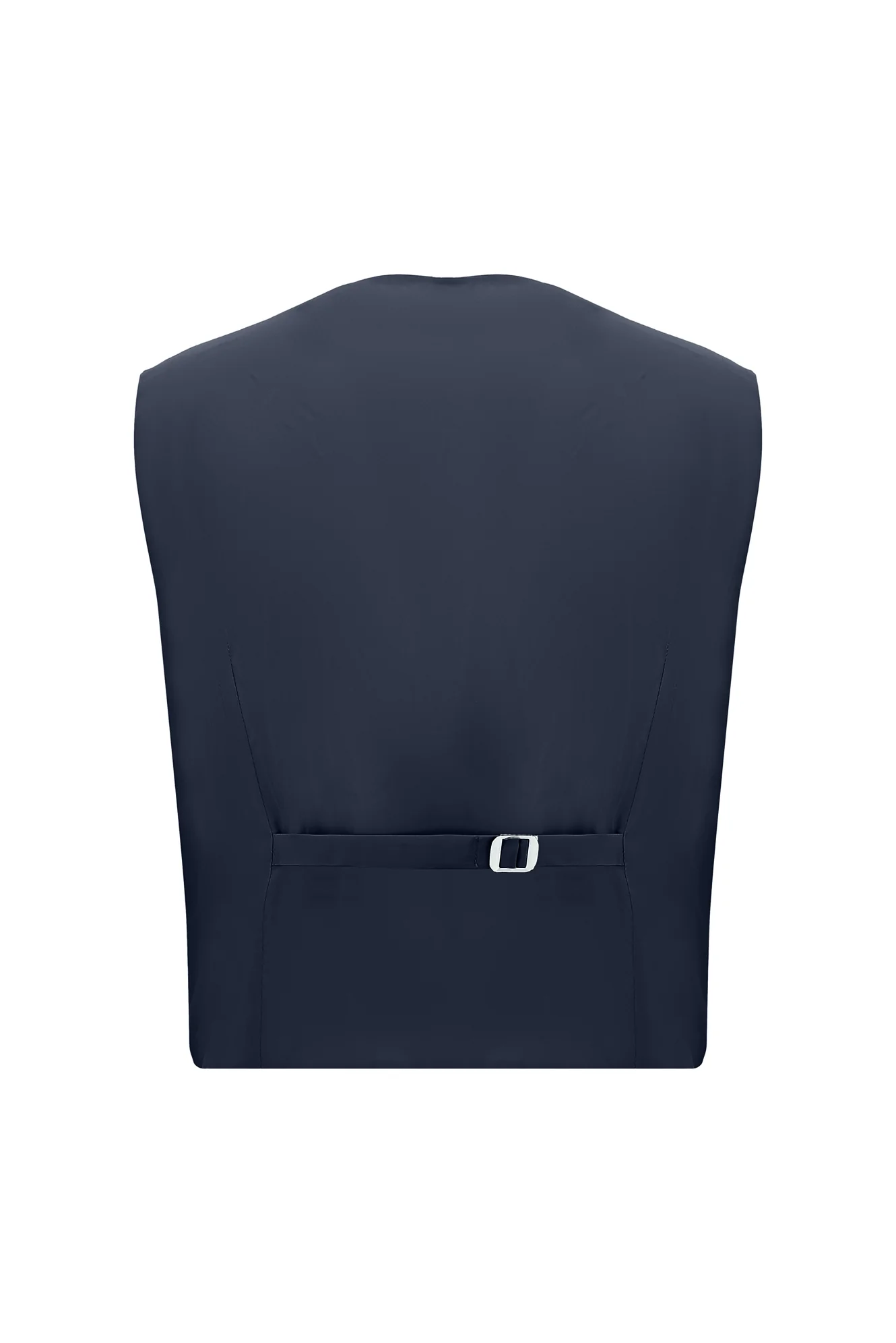 Orta Lacivert 7 Drop Slim Fit Dar Kesim Kombinli Yelekli Takım Elbise - Image 5