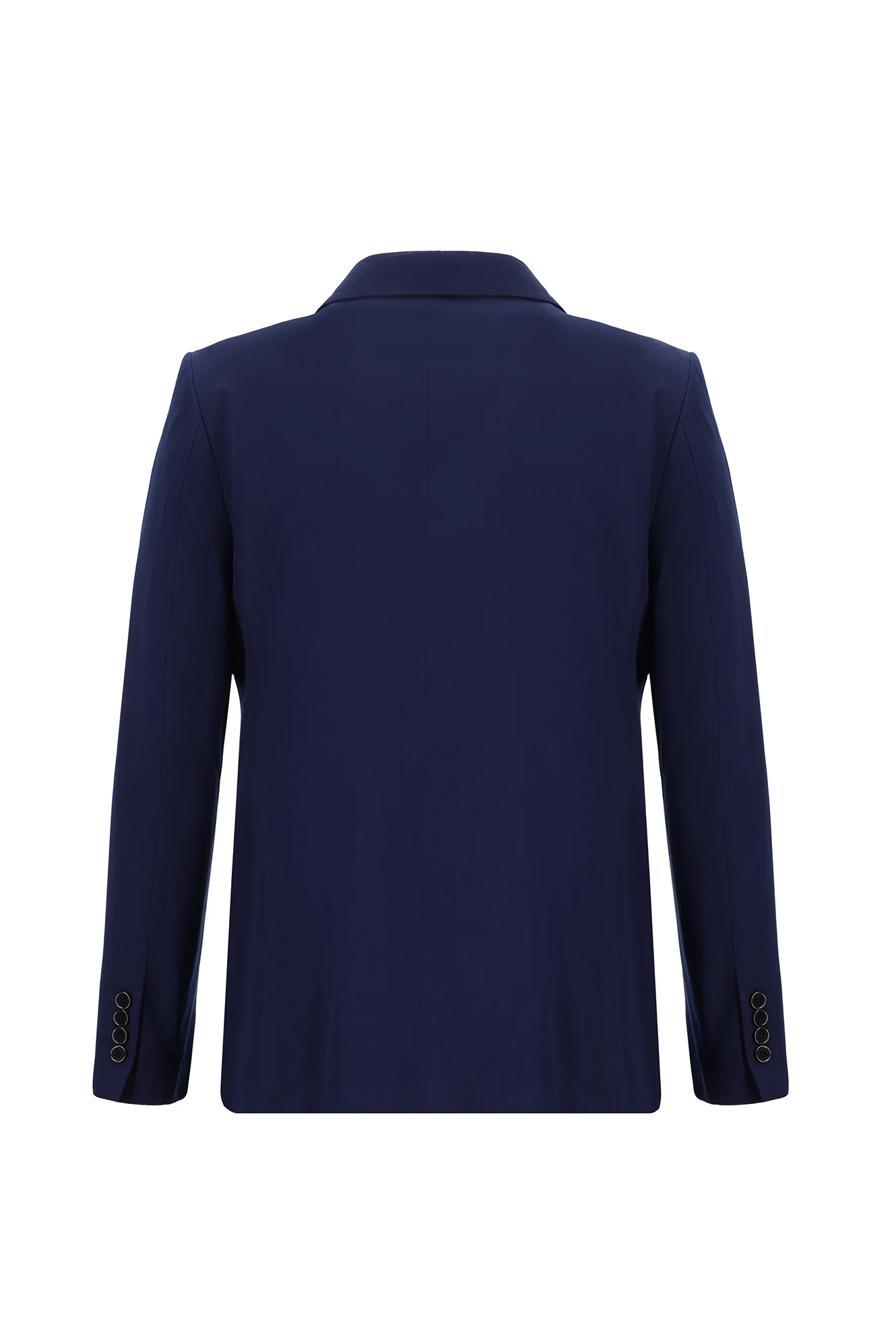 Orta Lacivert 7 Drop Slim Fit Dar Kesim Kruvaze Takım Elbise - Image 3