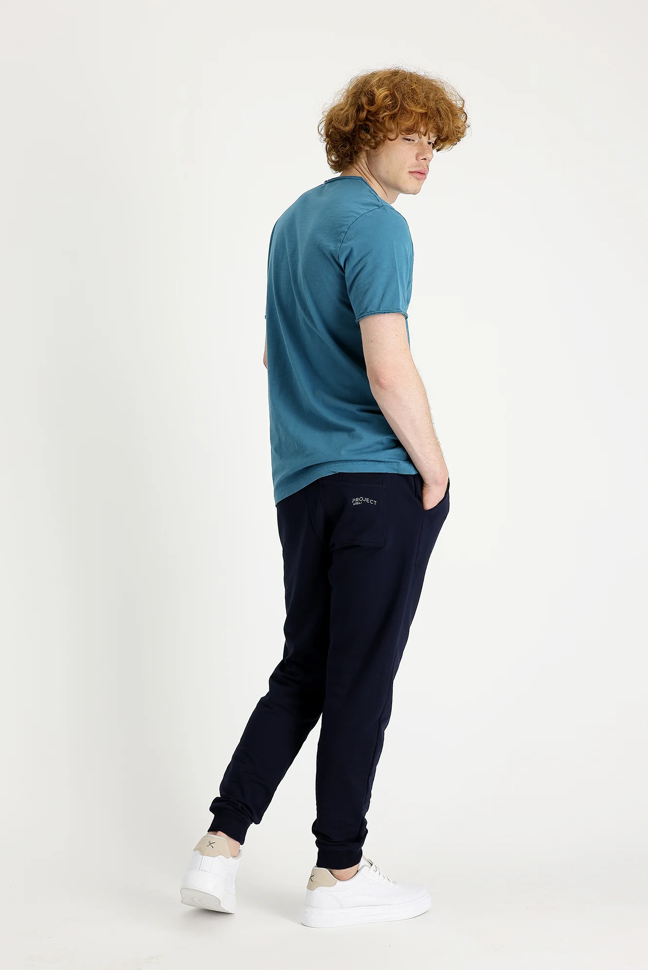 Orta Lacivert Slim Fit Dar Kesim Sweatpant / Eşofman Altı - Image 3