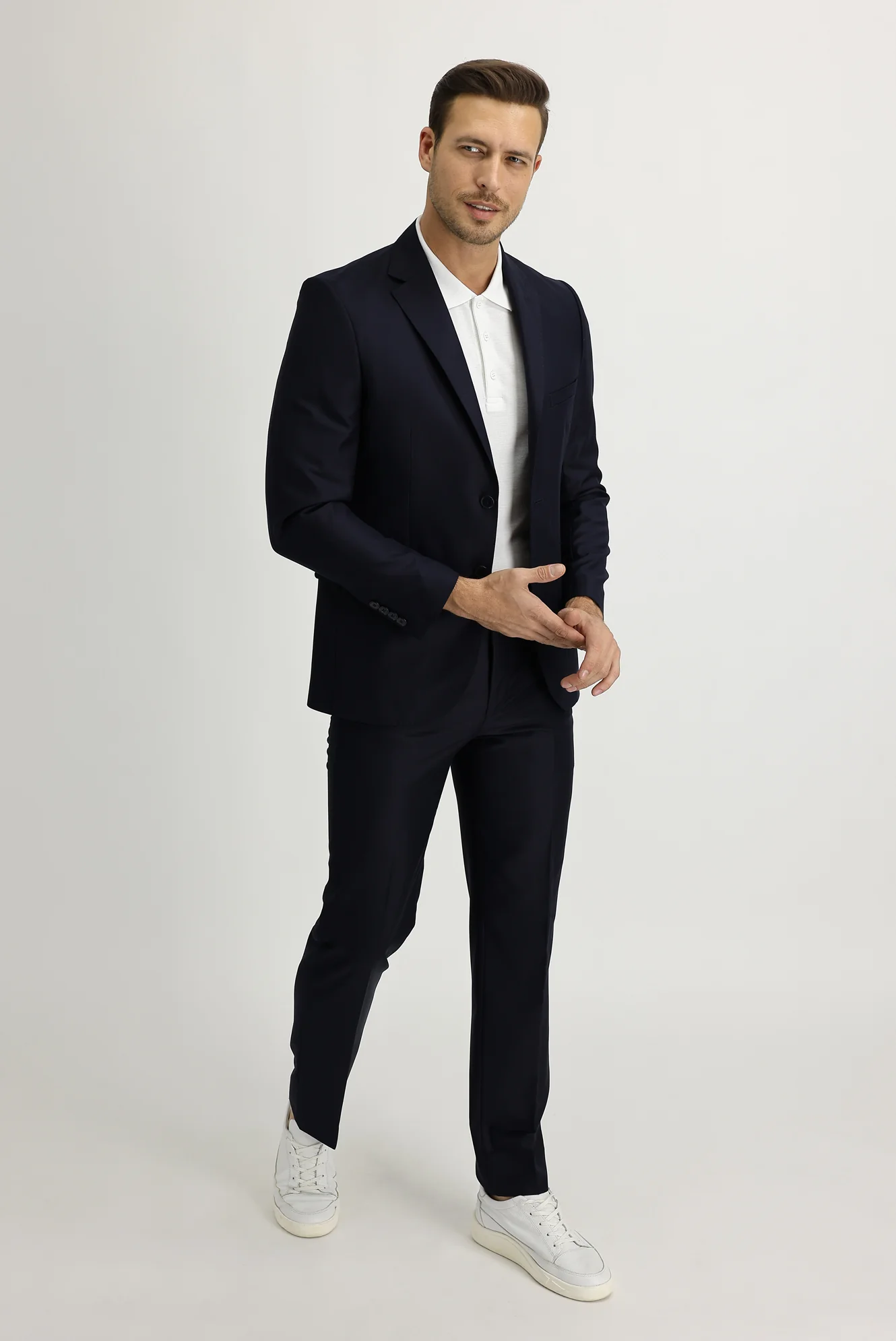 Orta Lacivert 6 Drop Regular Fit Standart Kesim Takım Elbise - Image 2