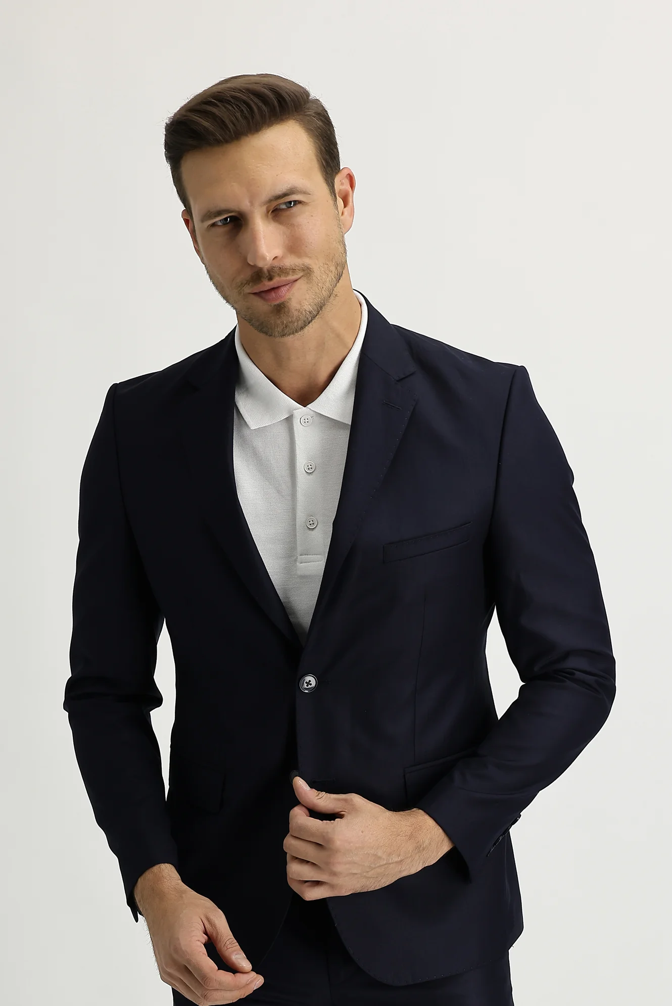 Orta Lacivert 6 Drop Regular Fit Standart Kesim Takım Elbise - Image 3