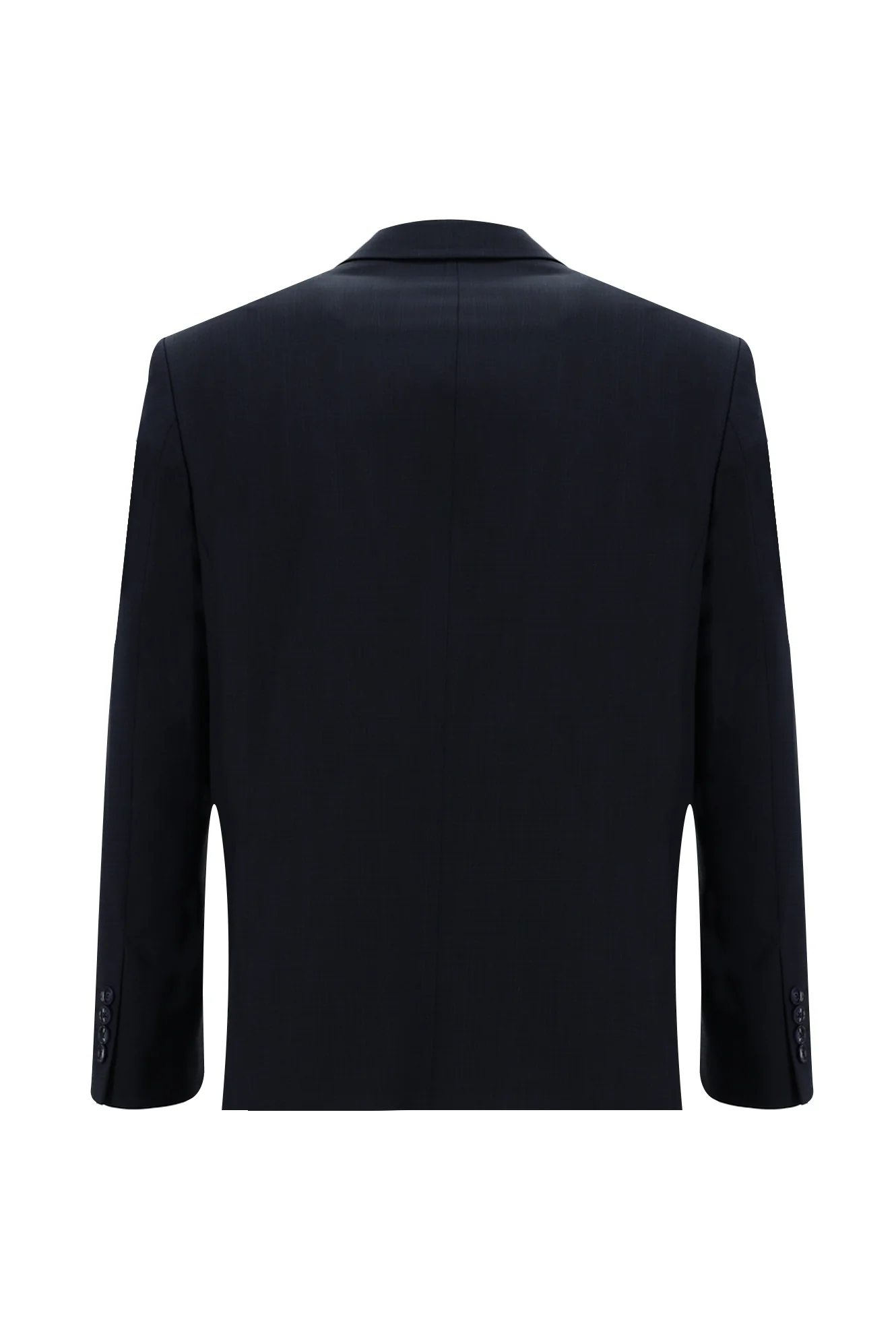 Orta Lacivert 7 Drop Slim Fit Dar Kesim Yünlü Desenli Takım Elbise - Image 3