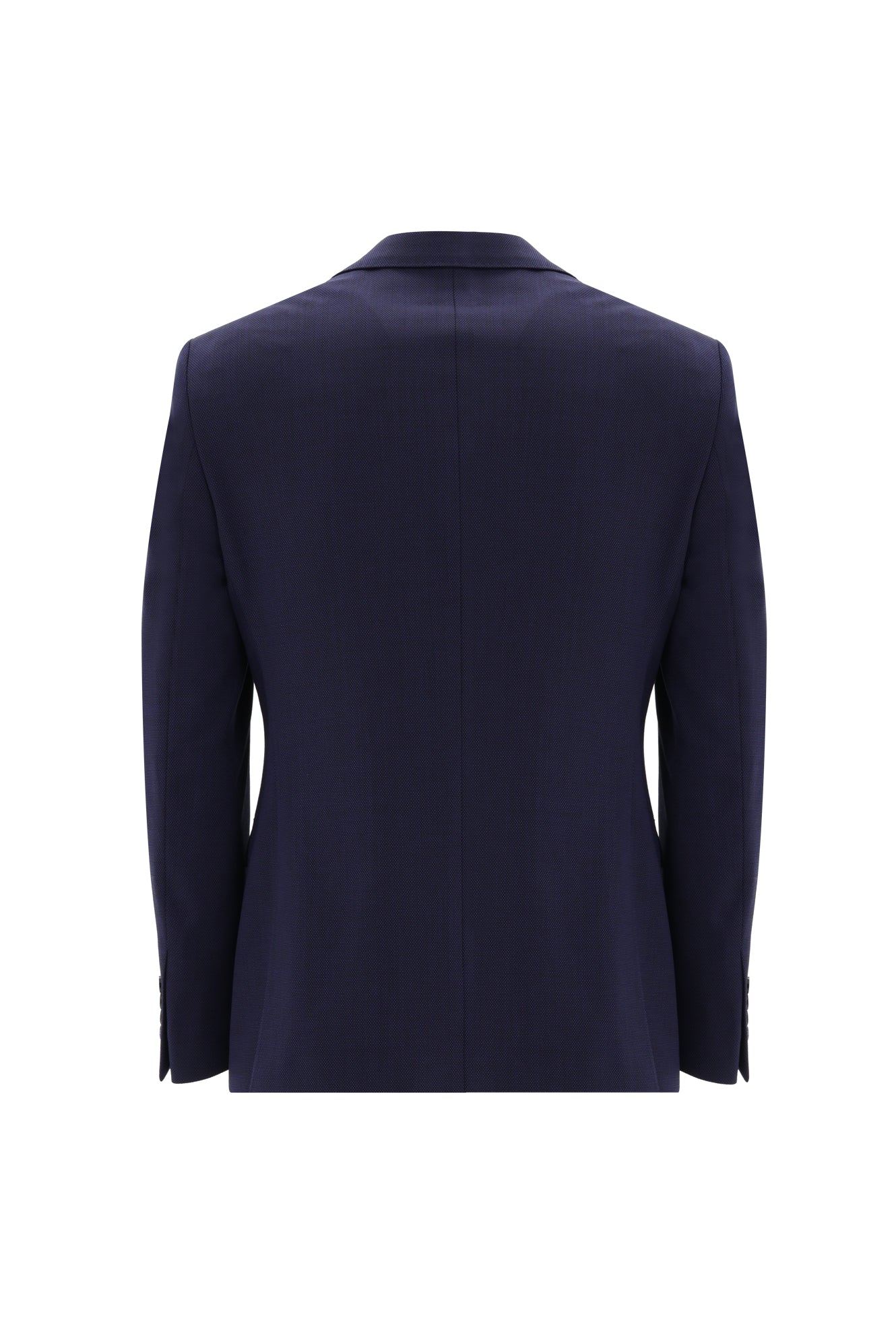 Orta Lacivert 7 Drop Slim Fit Dar Kesim Yünlü  Kuşgözü Takım Elbise - Image 3