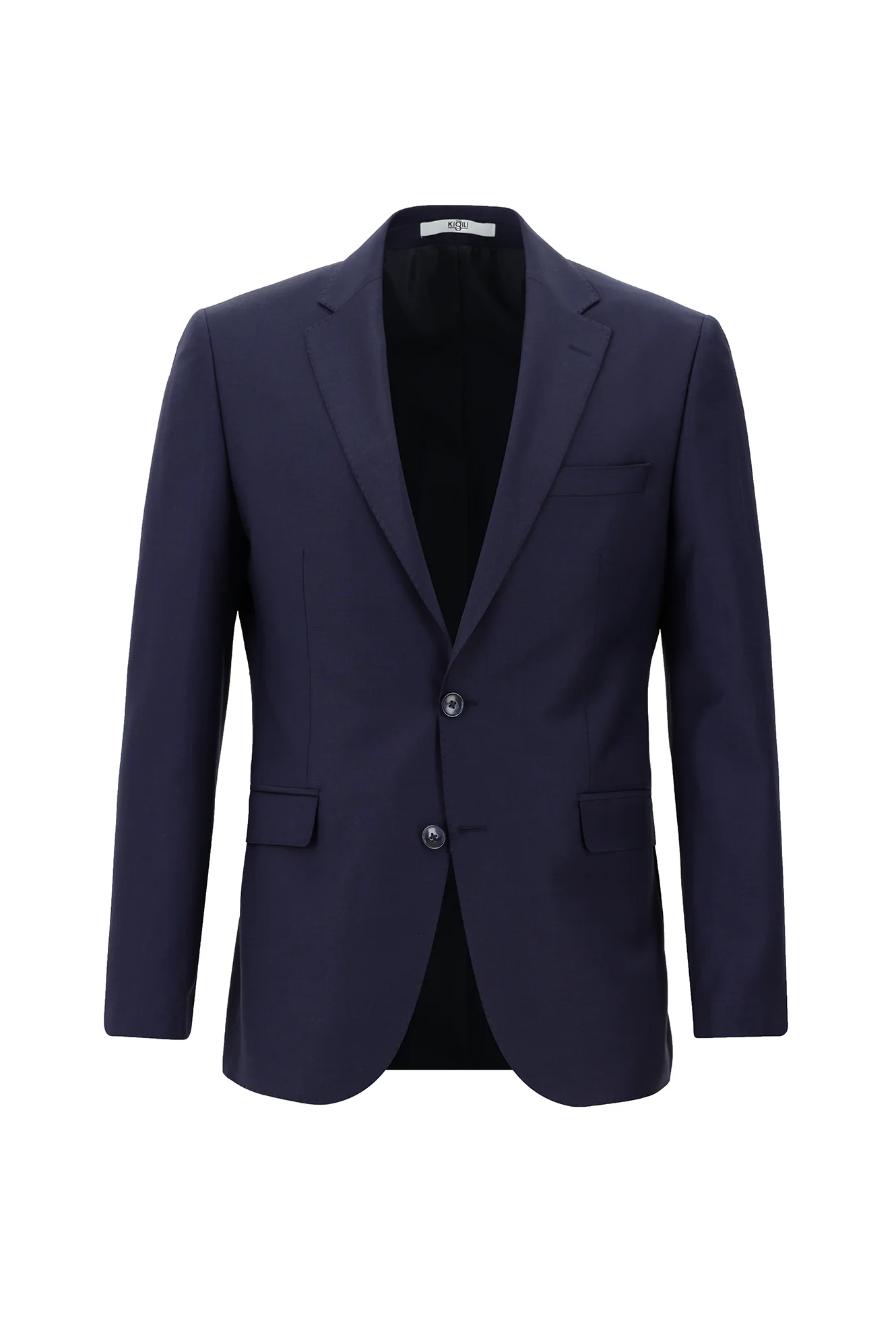 Orta Lacivert 7 Drop Slim Fit Dar Kesim Yünlü Takım Elbise - Image 4