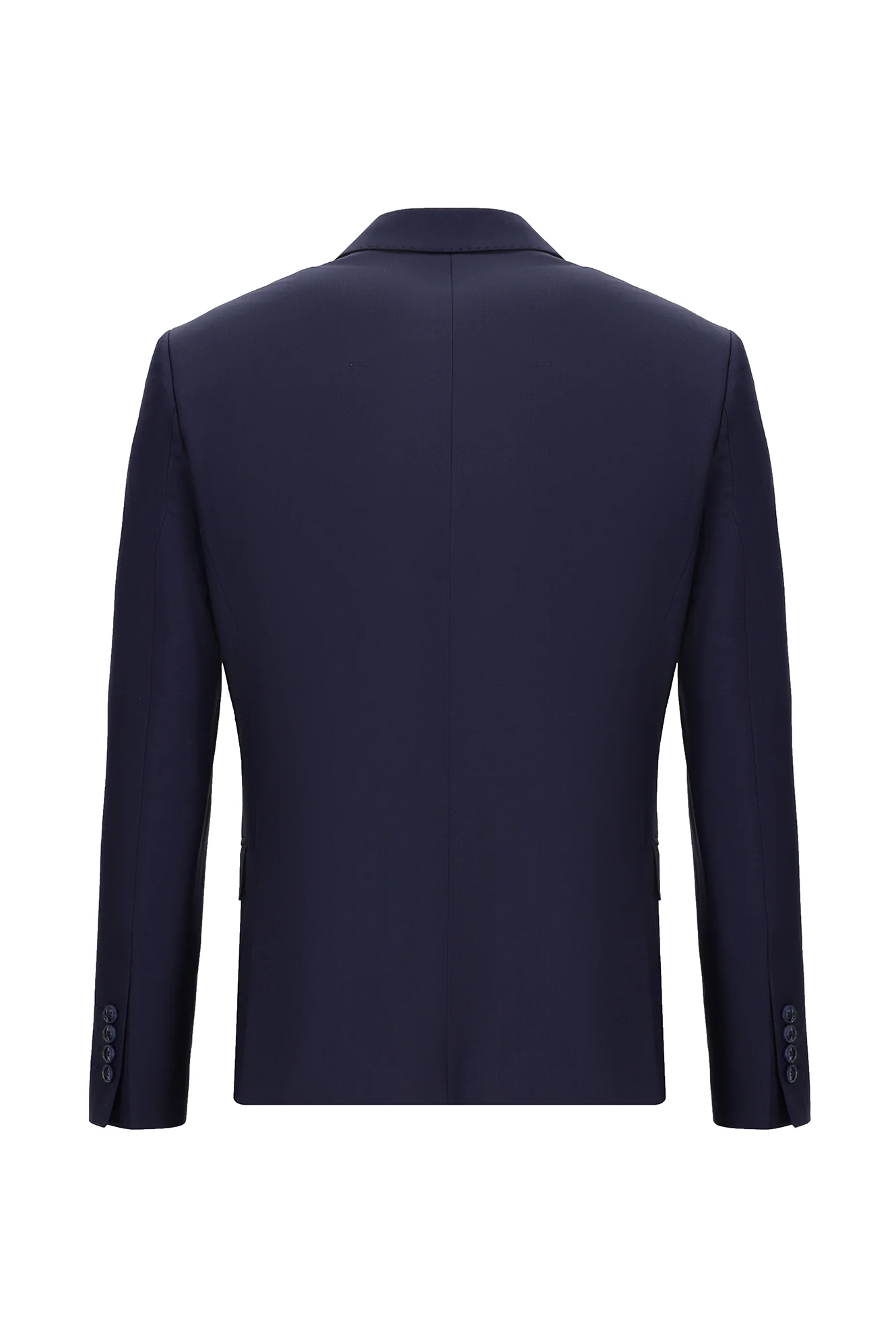 Orta Lacivert 7 Drop Slim Fit Dar Kesim Yünlü Takım Elbise - Image 6