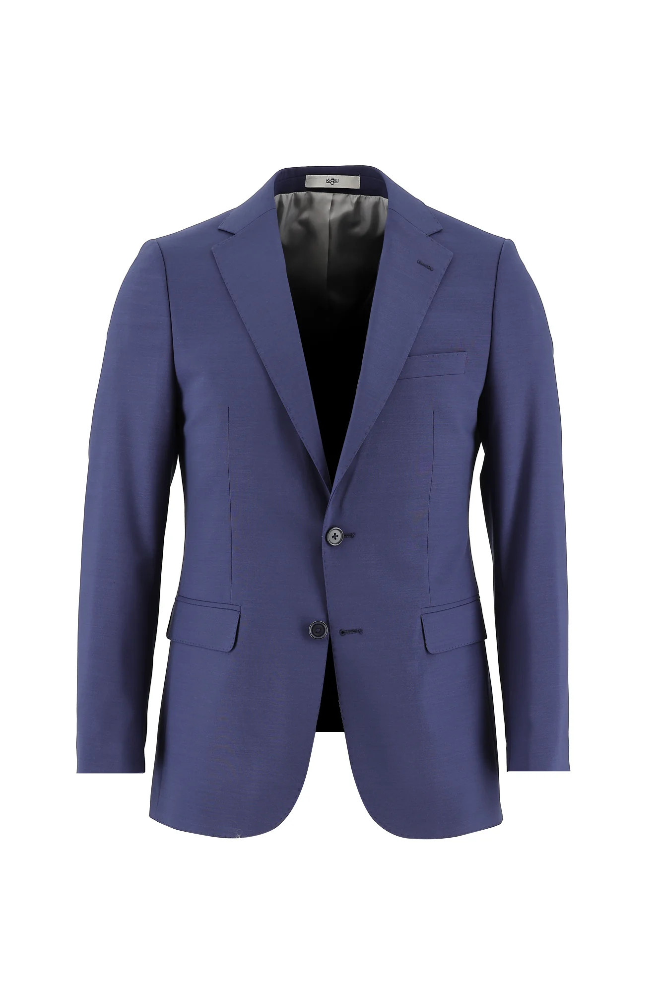 Orta Lacivert 7 Drop Slim Fit Dar Kesim Yünlü Takım Elbise - Image 2