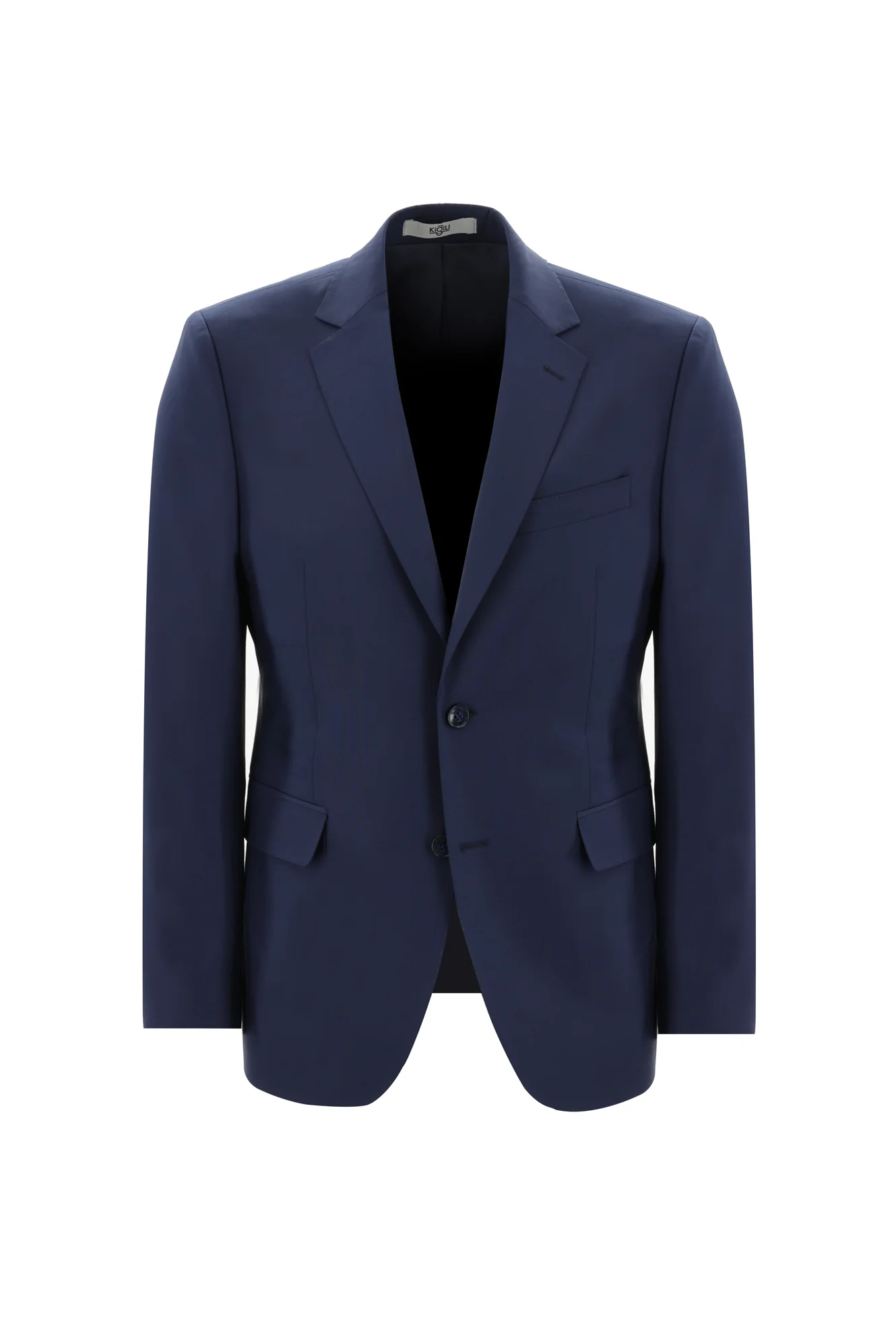 Orta Lacivert 7 Drop Slim Fit Dar Kesim Yünlü Takım Elbise - Image 2