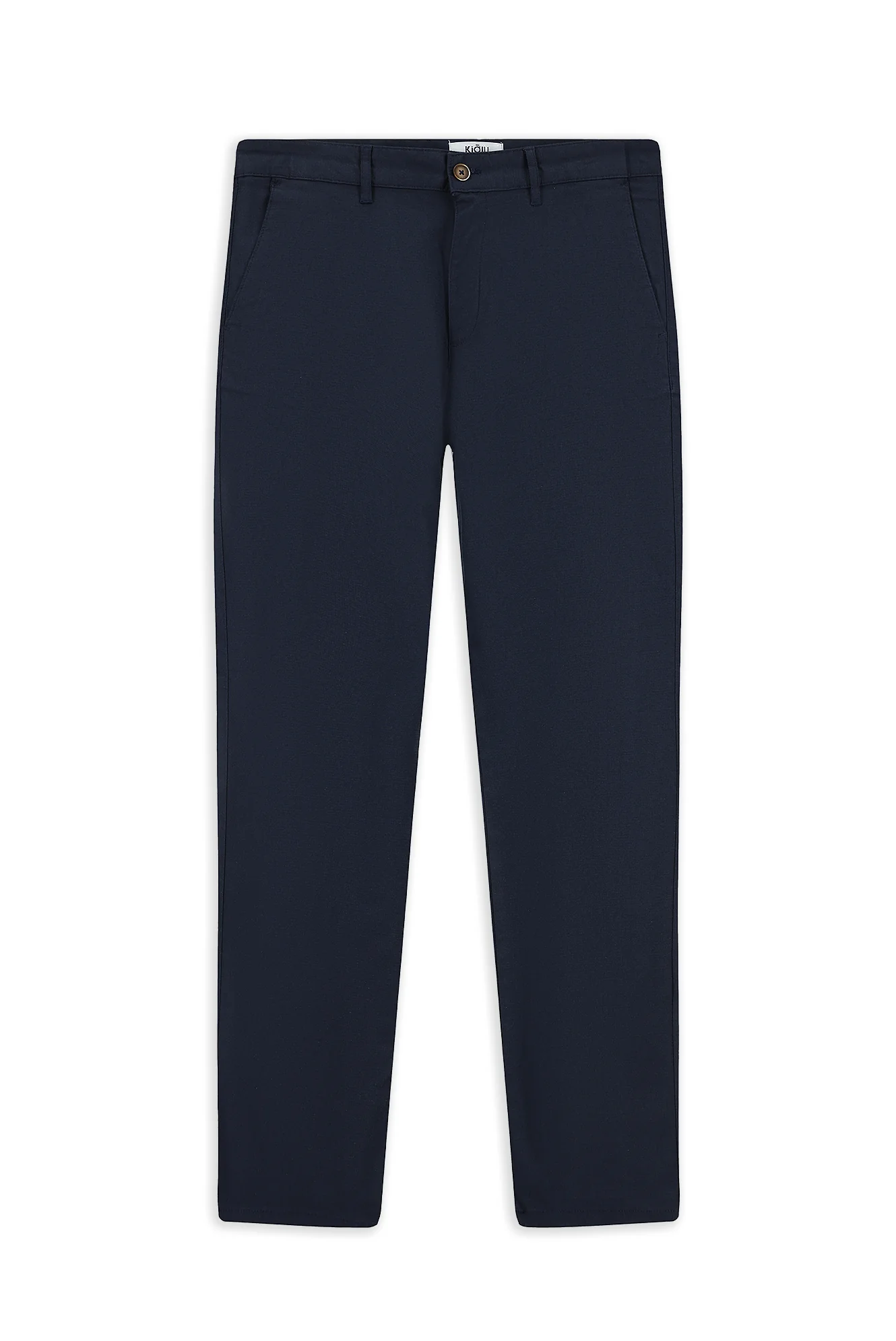 Orta Lacivert Slim Fit Dar Kesim Likralı Desenli Kanvas / Chino Pantolon - Image 7