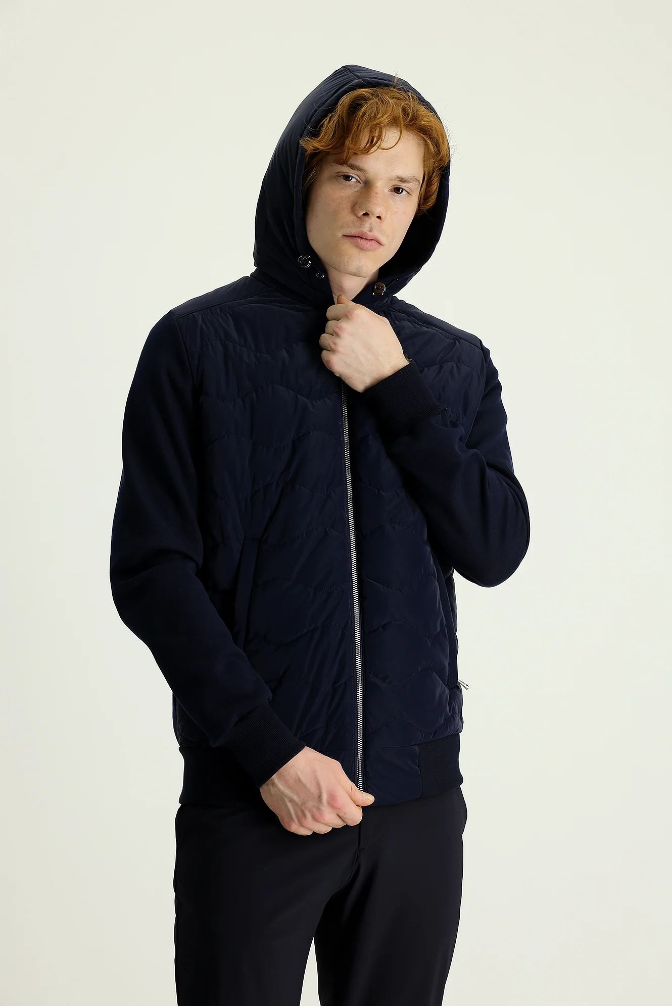 Orta Lacivert Slim Fit Spor Mont - Image 3
