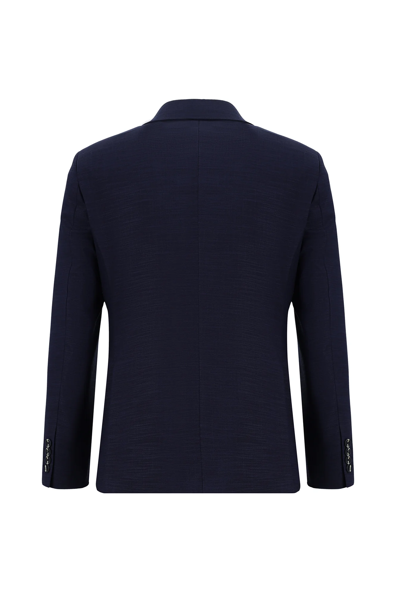 Orta Lacivert 7 Drop Super Slim Fit Eksra Dar Kesim Desenli Takım Elbise - Image 3