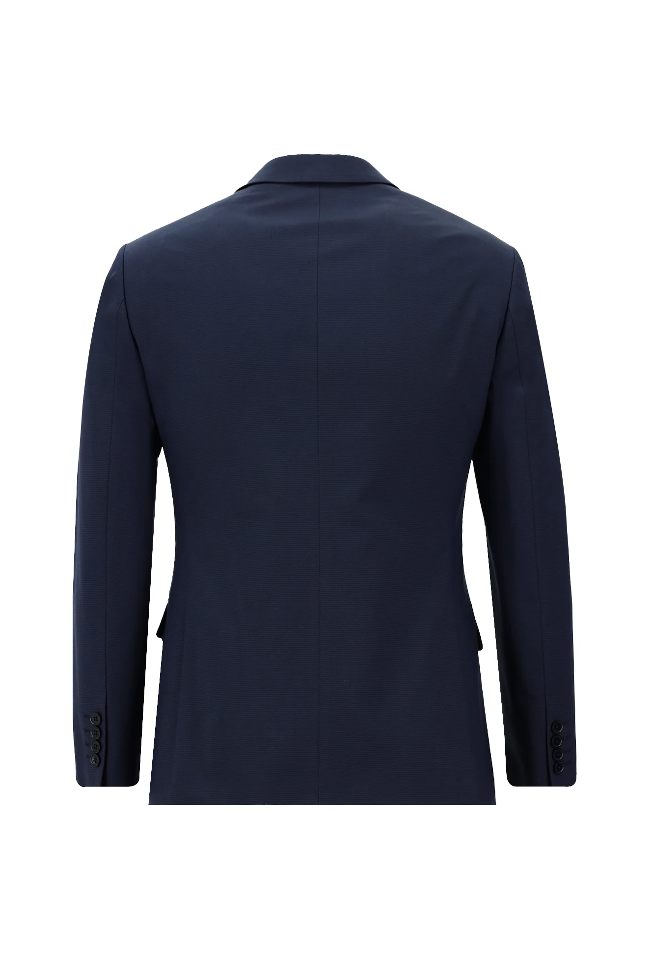 Orta Lacivert 7 Drop Super Slim Fit Eksra Dar Kesim Kruvaze Çizgili Takım Elbise - Image 3
