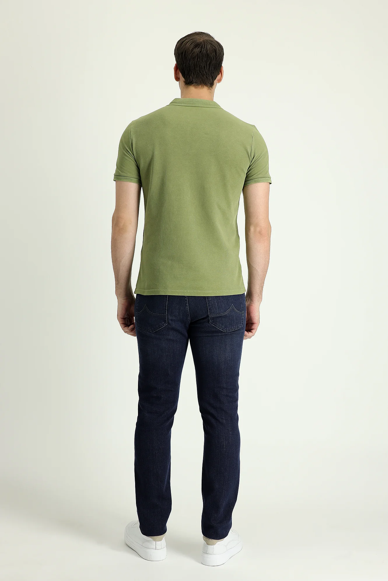 Orta Lacivert Super Slim Fit Eksra Dar Kesim Likralı Denim Pantolon - Image 3