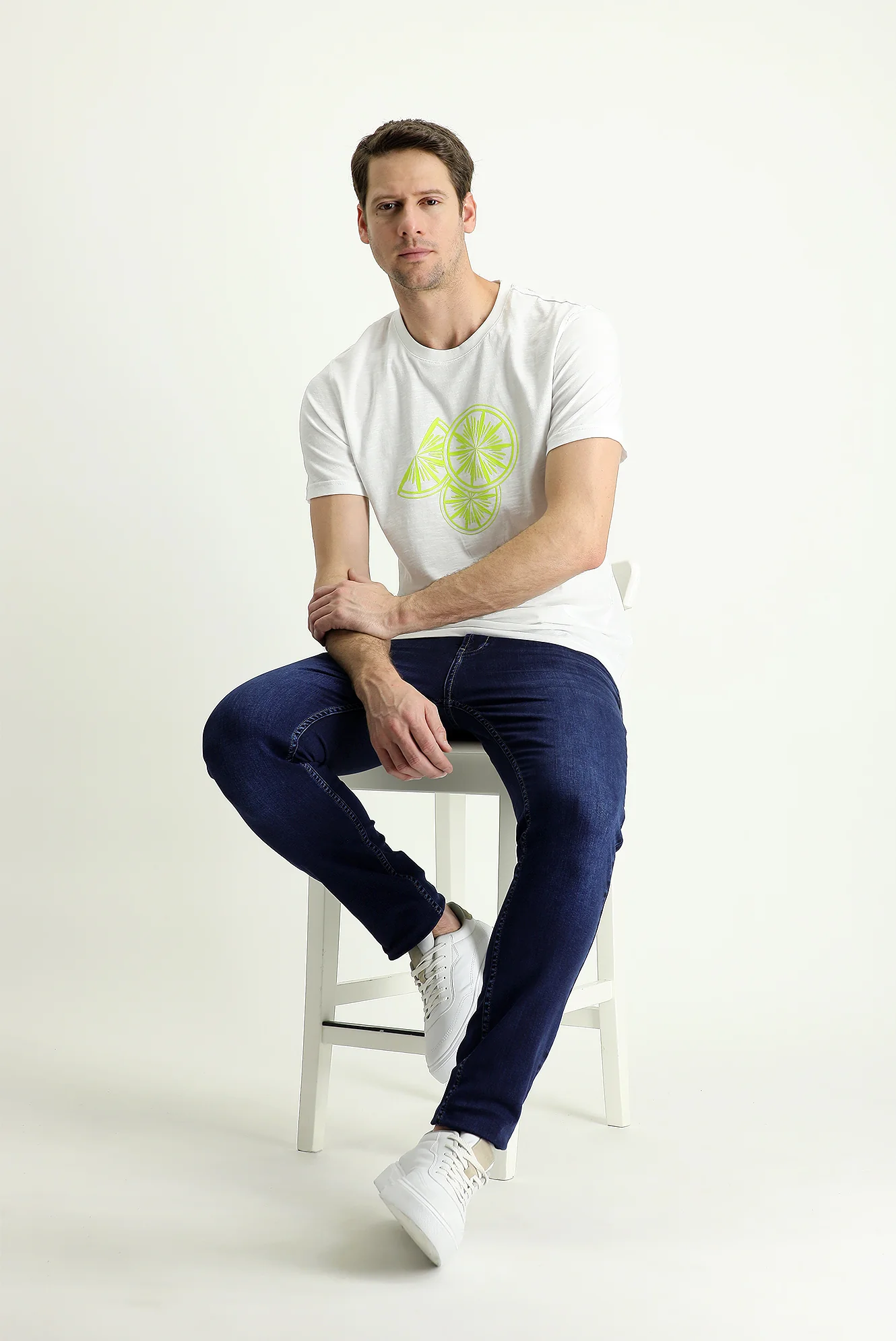 Orta Lacivert Super Slim Fit Eksra Dar Kesim Likralı Denim Pantolon