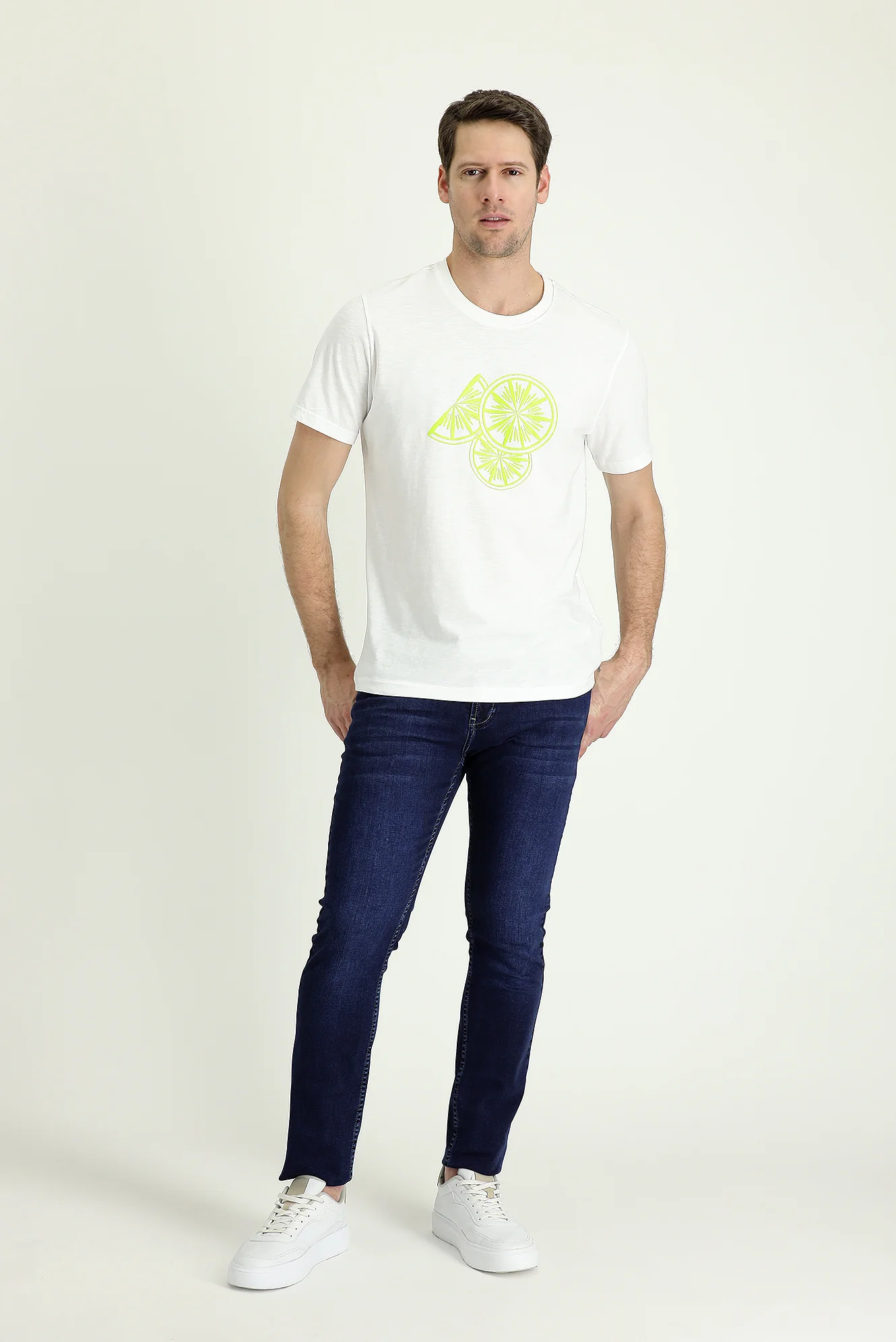 Orta Lacivert Super Slim Fit Eksra Dar Kesim Likralı Denim Pantolon - Image 2