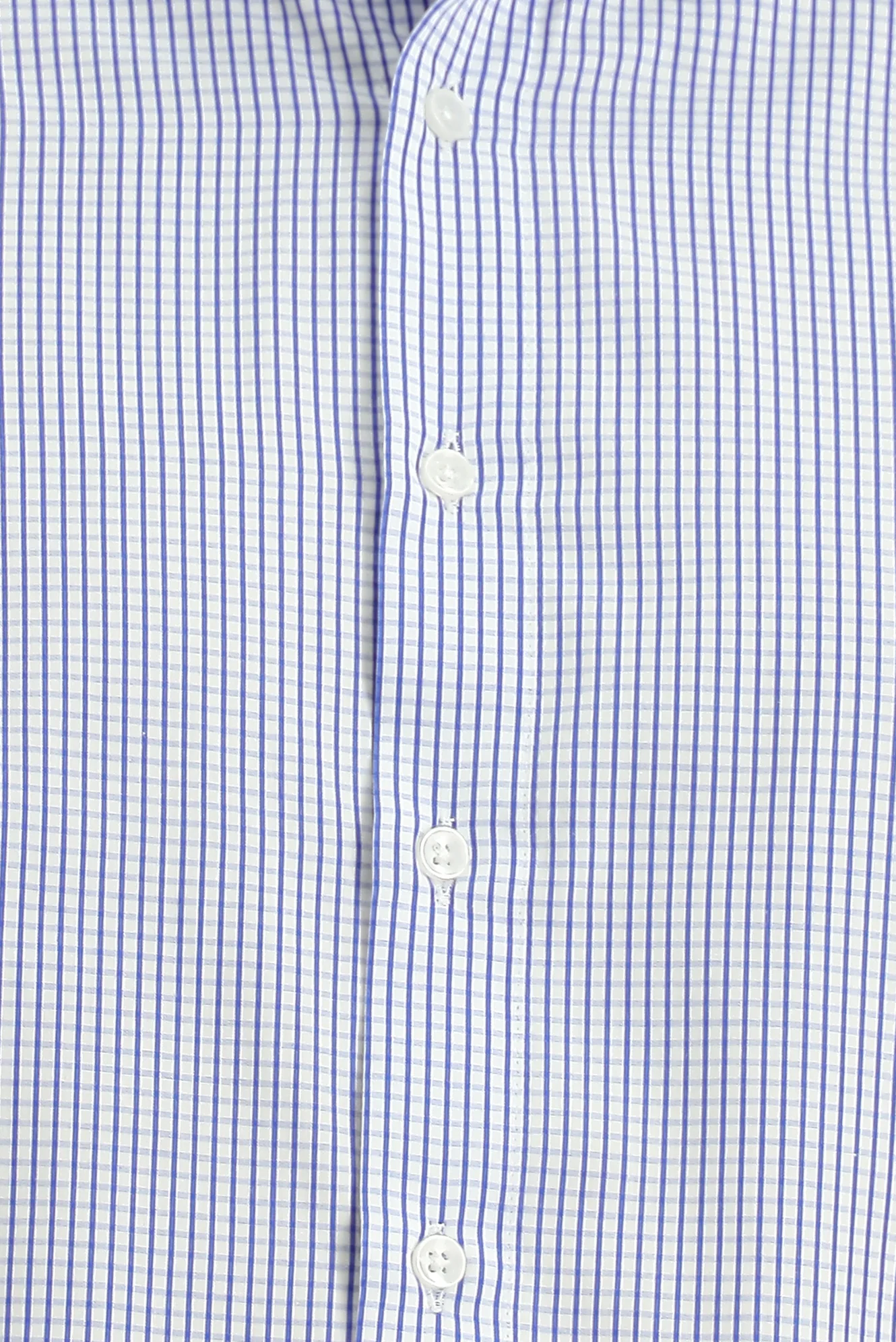 Orta Lacivert Uzun Kol Slim Fit Dar Kesim Klasik Ekose Pamuk Gömlek - Image 5