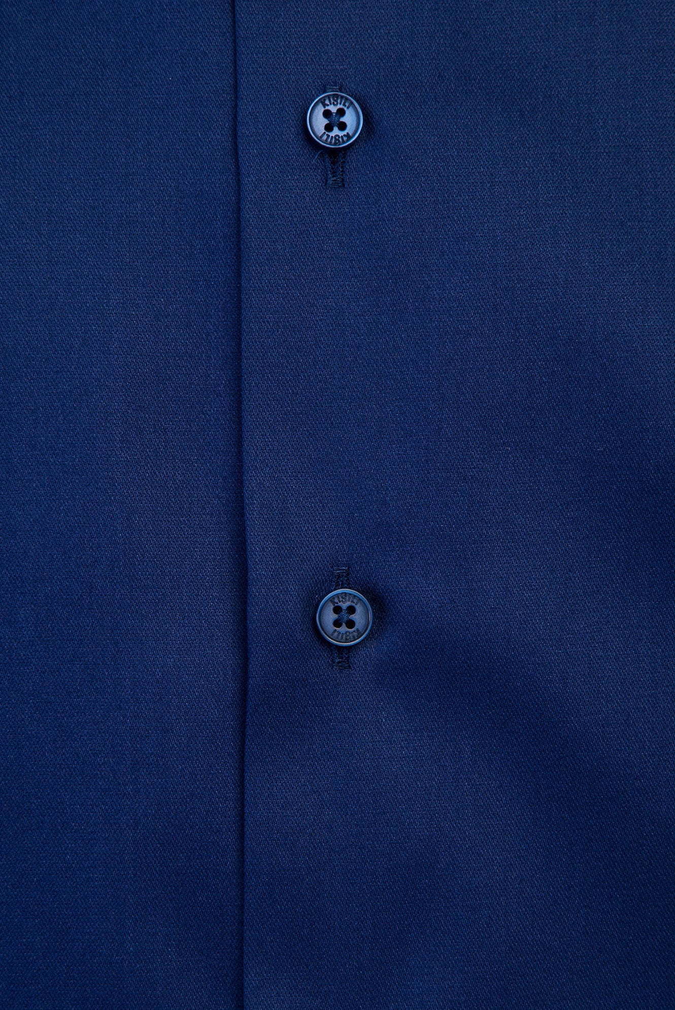 Orta Lacivert Uzun Kol Slim Fit Dar Kesim Non Iron Klasik Gömlek - Image 3