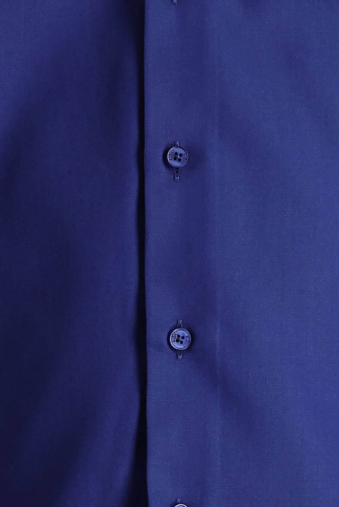 Orta Lacivert Uzun Kol Non Iron Slim Fit Dar Kesim Gömlek - Image 3