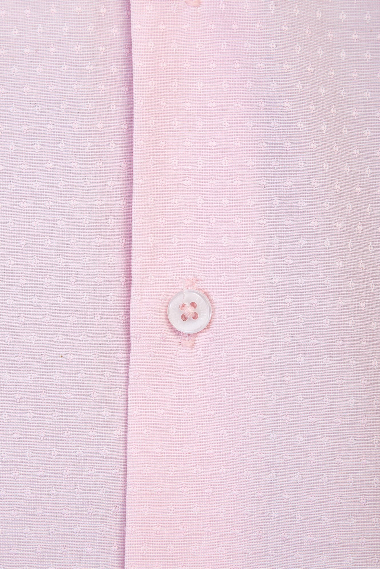 Orta Pembe Uzun Kol Slim Fit Dar Kesim Desenli Gömlek - Image 3
