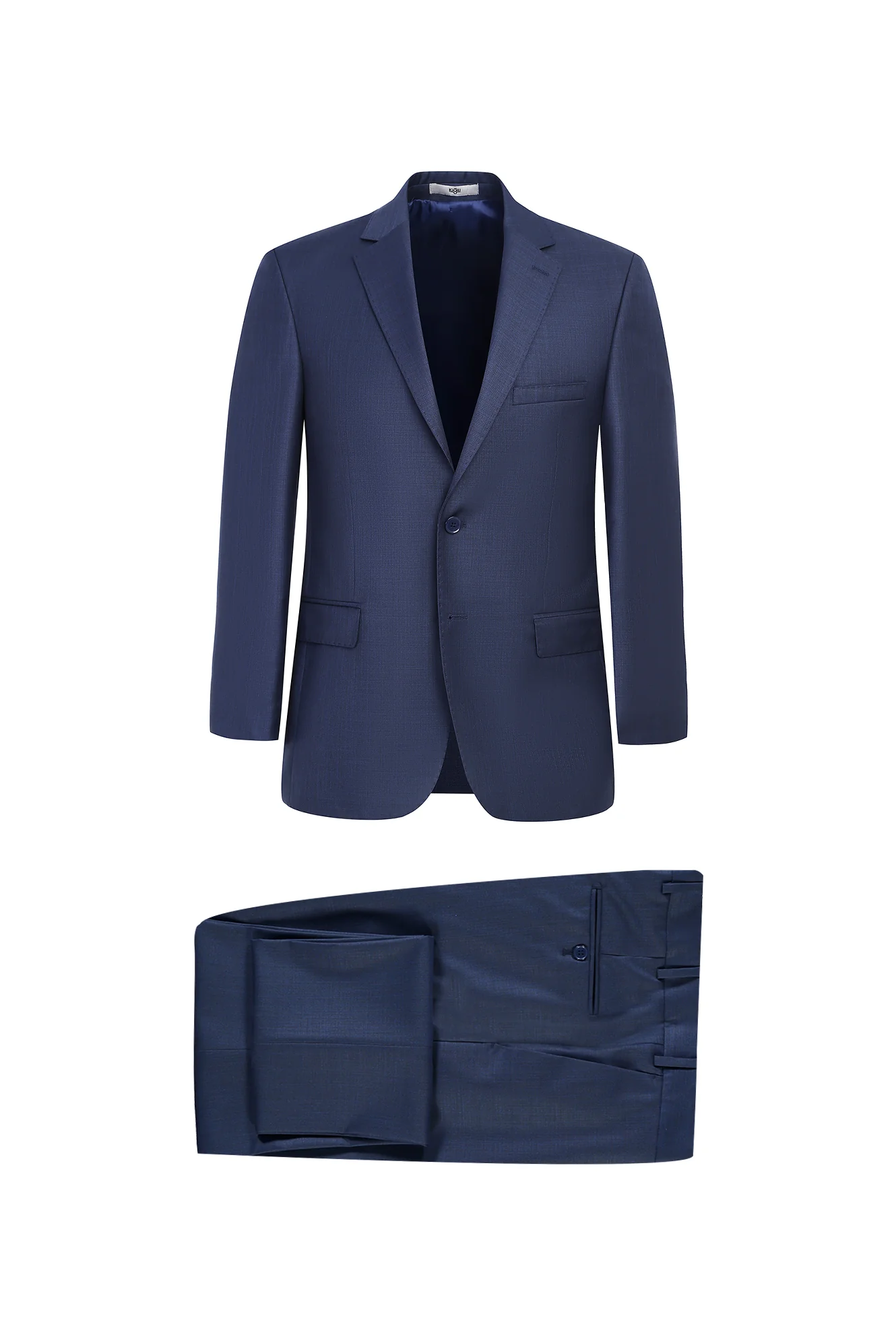 Orta Petrol 7 Drop Slim Fit Dar Kesim Desenli Takım Elbise