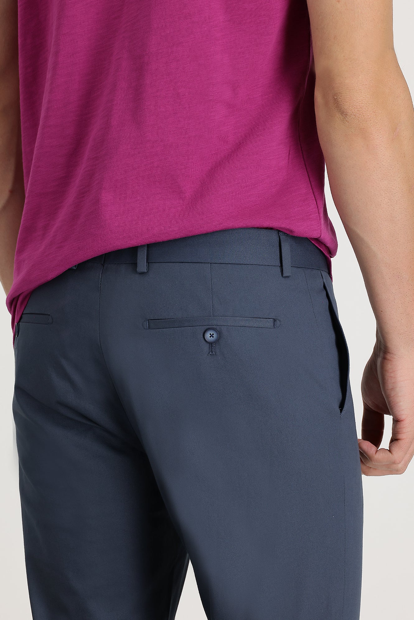 Orta Petrol 7 Drop Super Slim Fit Eksra Dar Kesim Pamuk Klasik Kumaş Pantolon - Image 4
