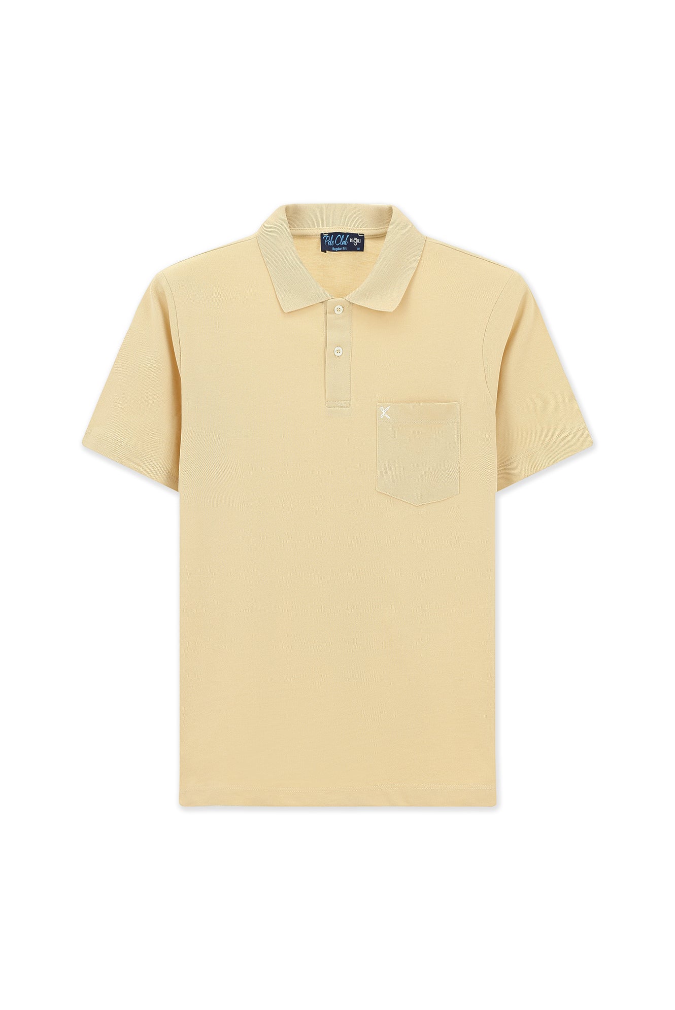 Orta Vizon Polo Yaka Regular Fit Cepli Nakışlı %100 Pamuk Tişört - Image 8