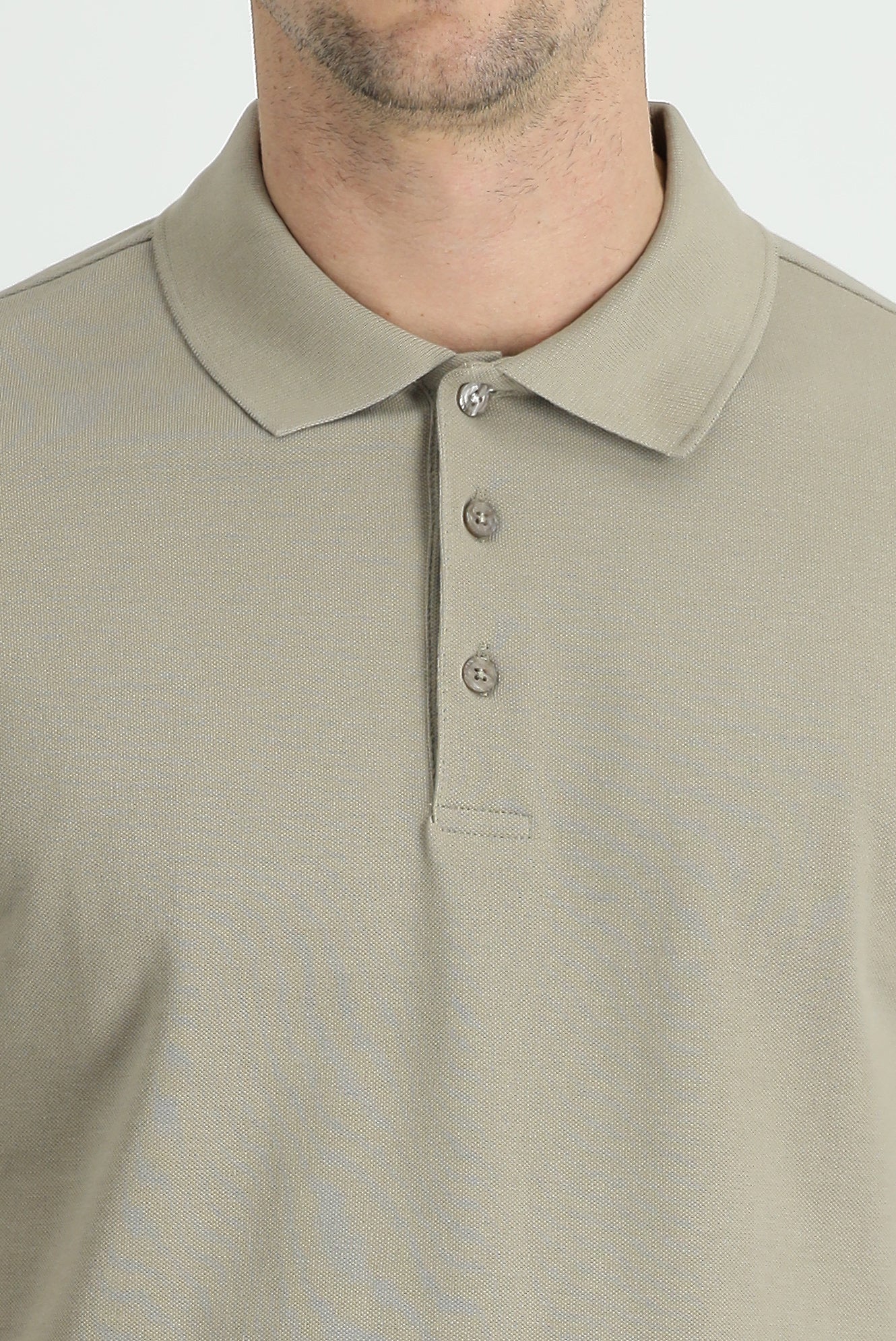 Orta Vizon Polo Yaka Regular Fit Nakışlı Pamuk Tişört - Image 4
