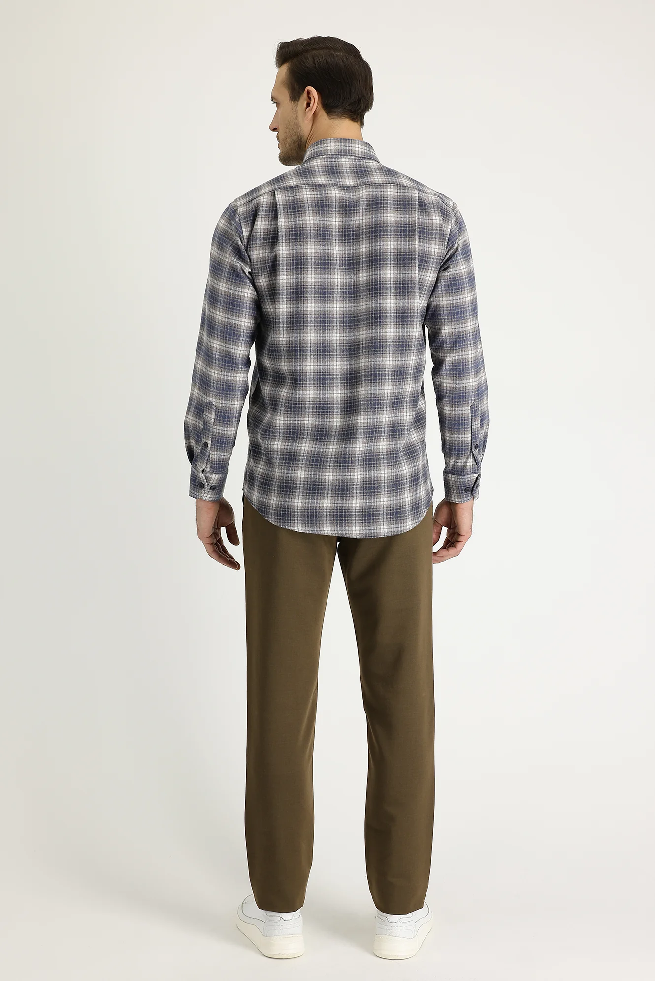 Orta Vizon Regular Fit Standart Kesim Likralı Kanvas / Chino Pantolon - Image 2