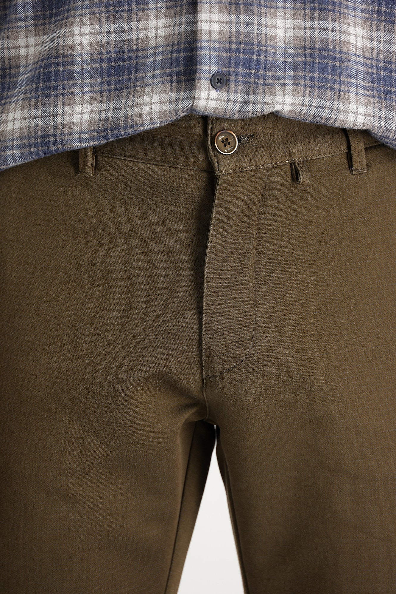 Orta Vizon Regular Fit Standart Kesim Likralı Kanvas / Chino Pantolon - Image 3