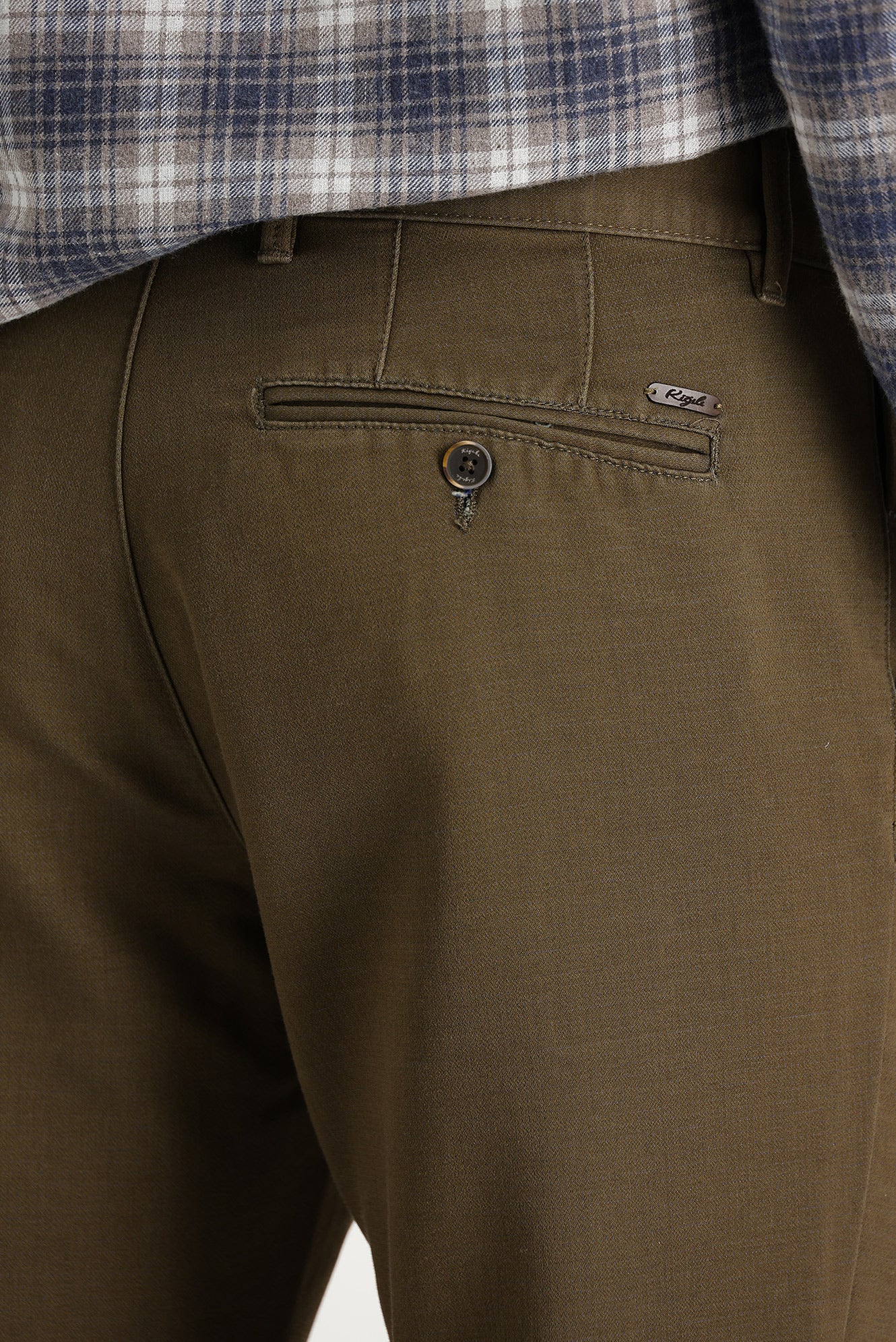 Orta Vizon Regular Fit Standart Kesim Likralı Kanvas / Chino Pantolon - Image 4