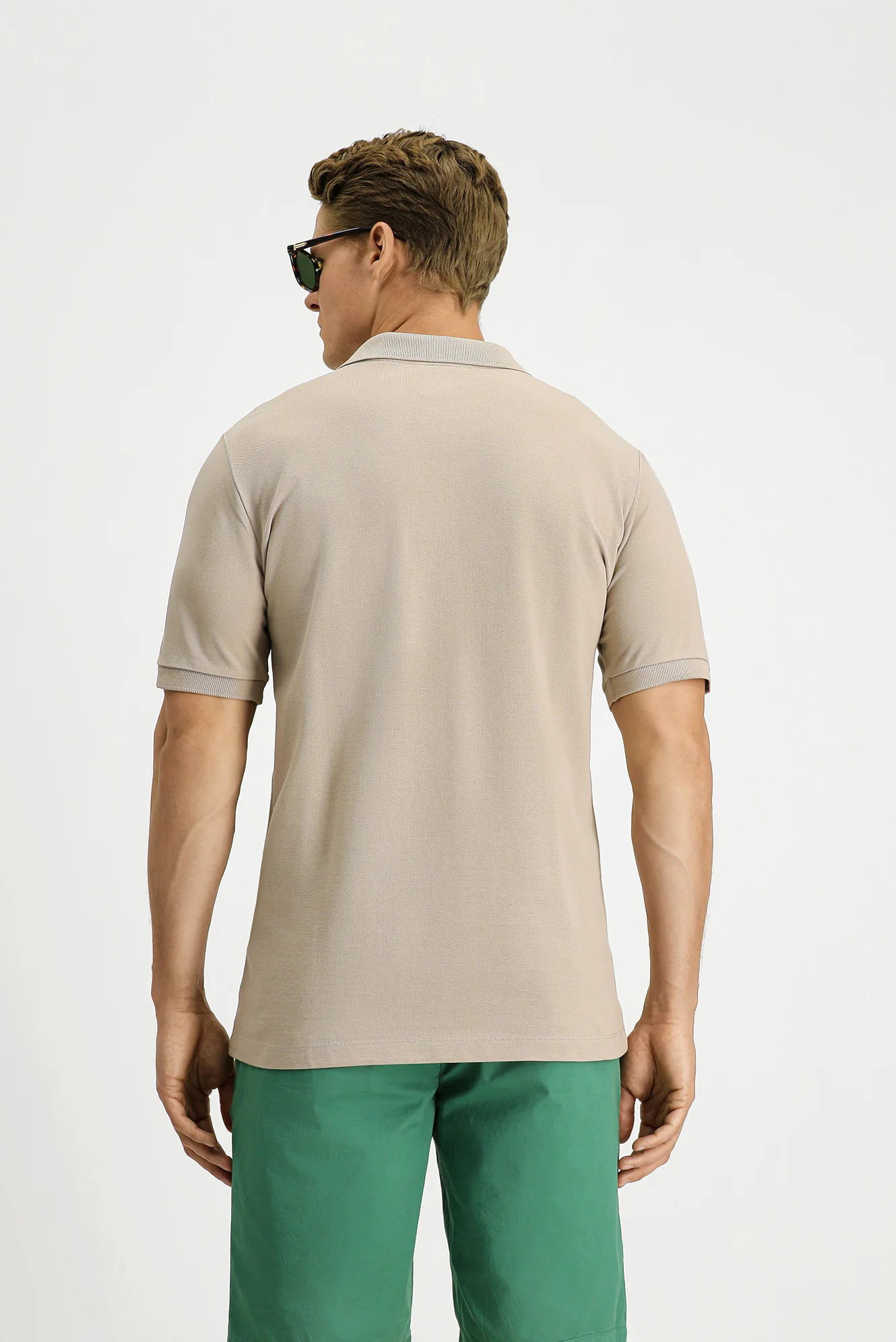 Orta Vizon Regular Fit Pamuk Nakışlı Cepli Kıvrılmaz Polo Yaka Tişört - Image 4