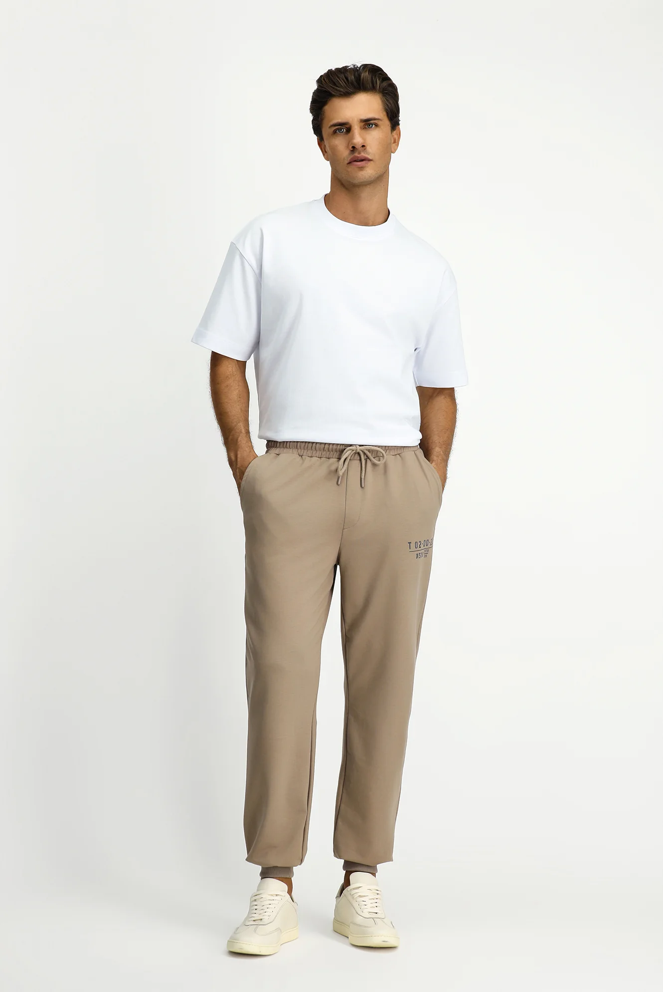 Orta Vizon Regular Fit Pamuklu Baskılı Sweatpant / Eşofman Altı - Image 3