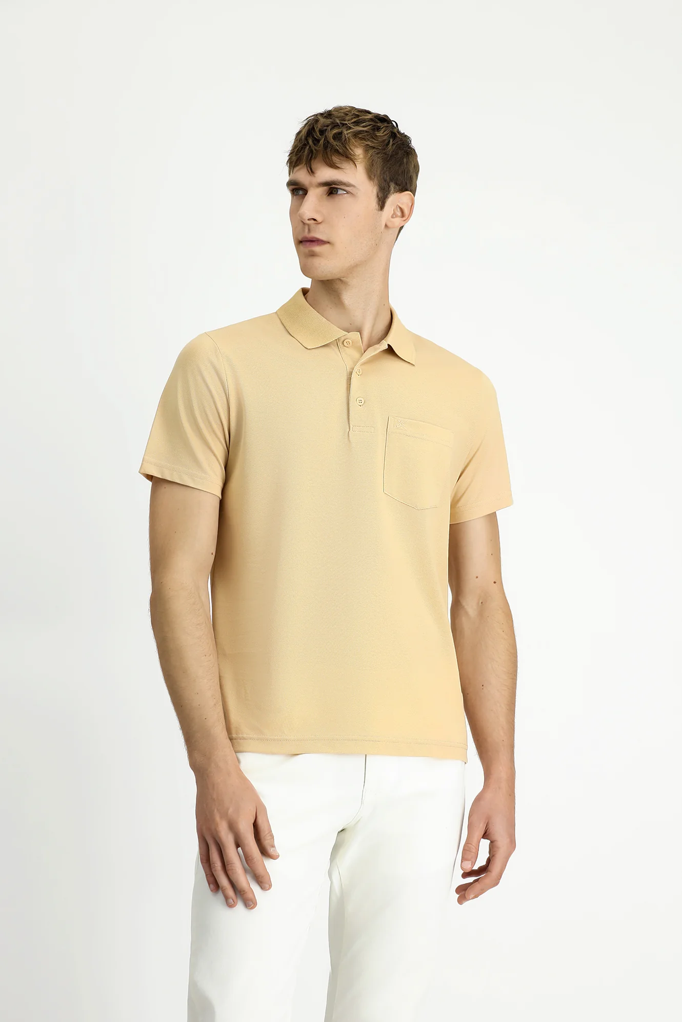 Orta Vizon Regular Fit Pamuklu Nakışlı Cepli Polo Yaka Tişört
