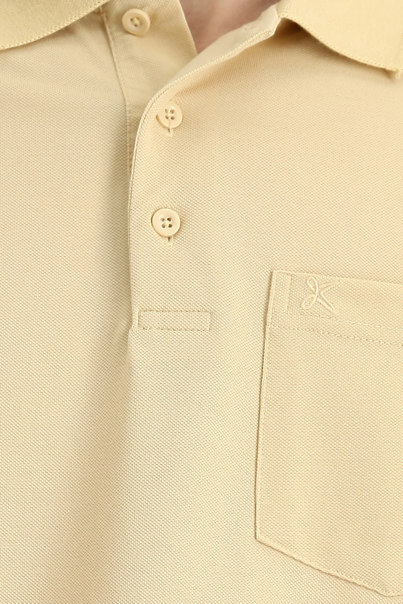 Orta Vizon Regular Fit Pamuklu Nakışlı Cepli Polo Yaka Tişört - Image 6