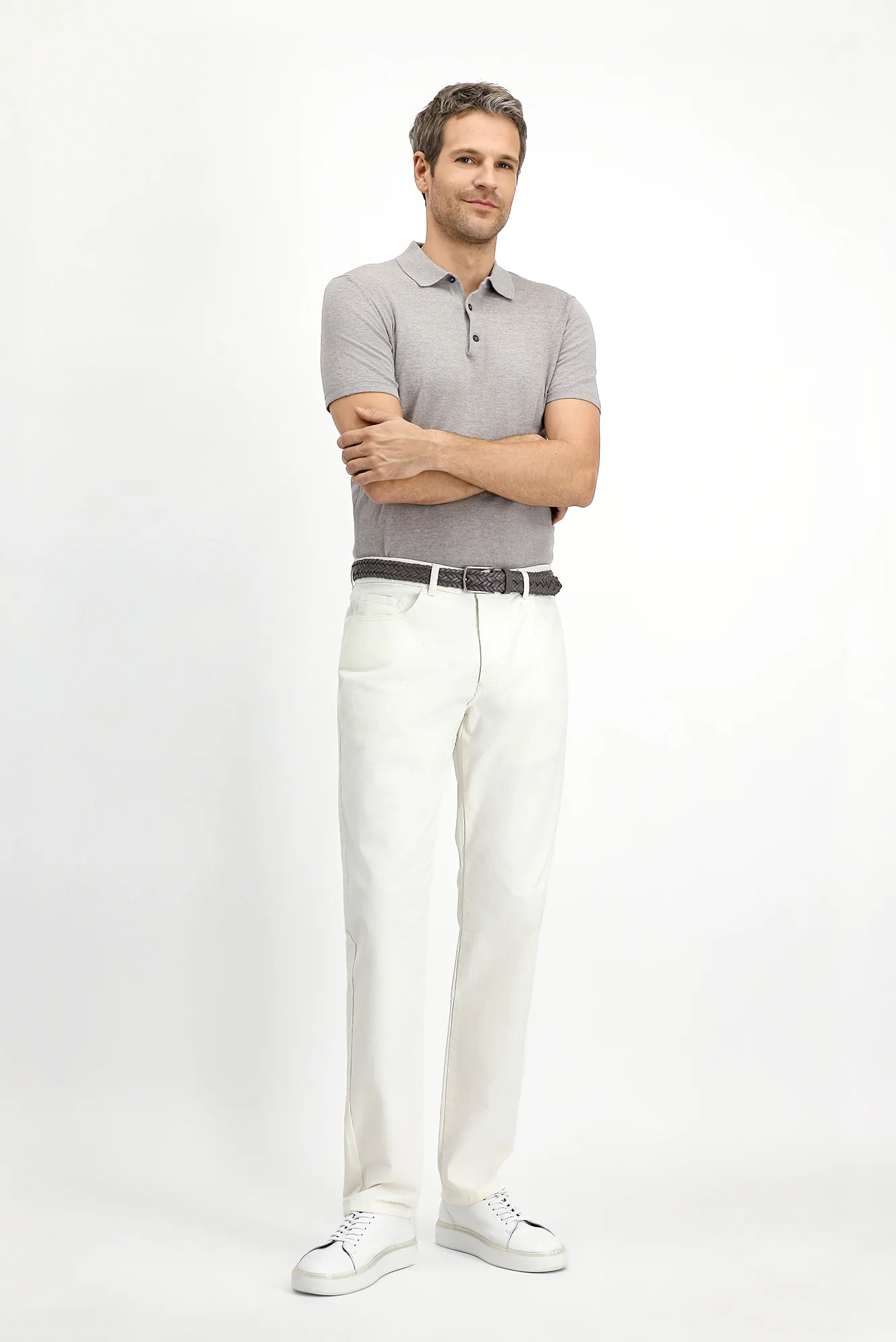 Orta Vizon Regular Fit Pamuklu Polo Yaka Örme Tişört - Image 3