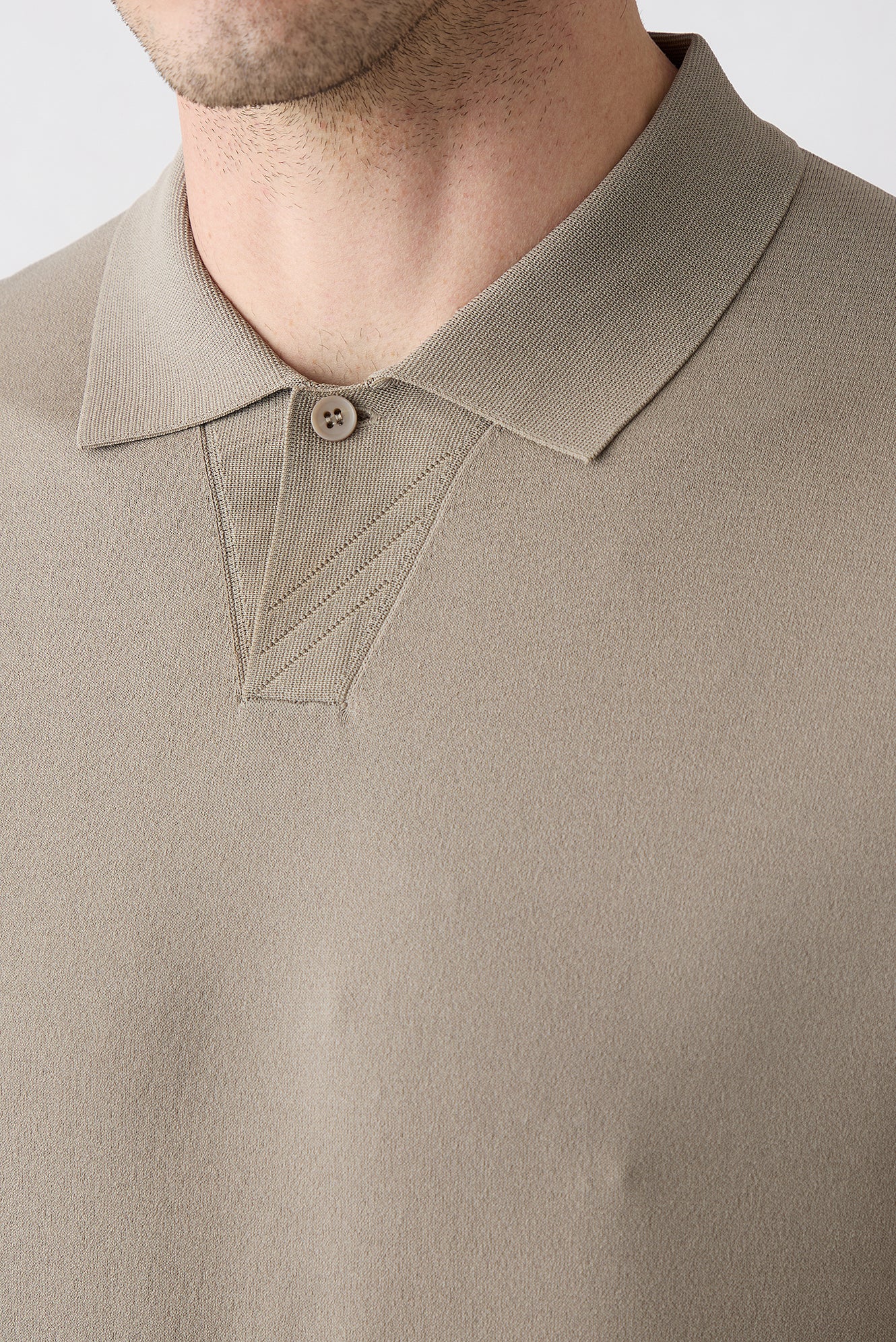 Orta Vizon Regular Fit Düğmeli Polo Yaka Örme Tişört - Image 8
