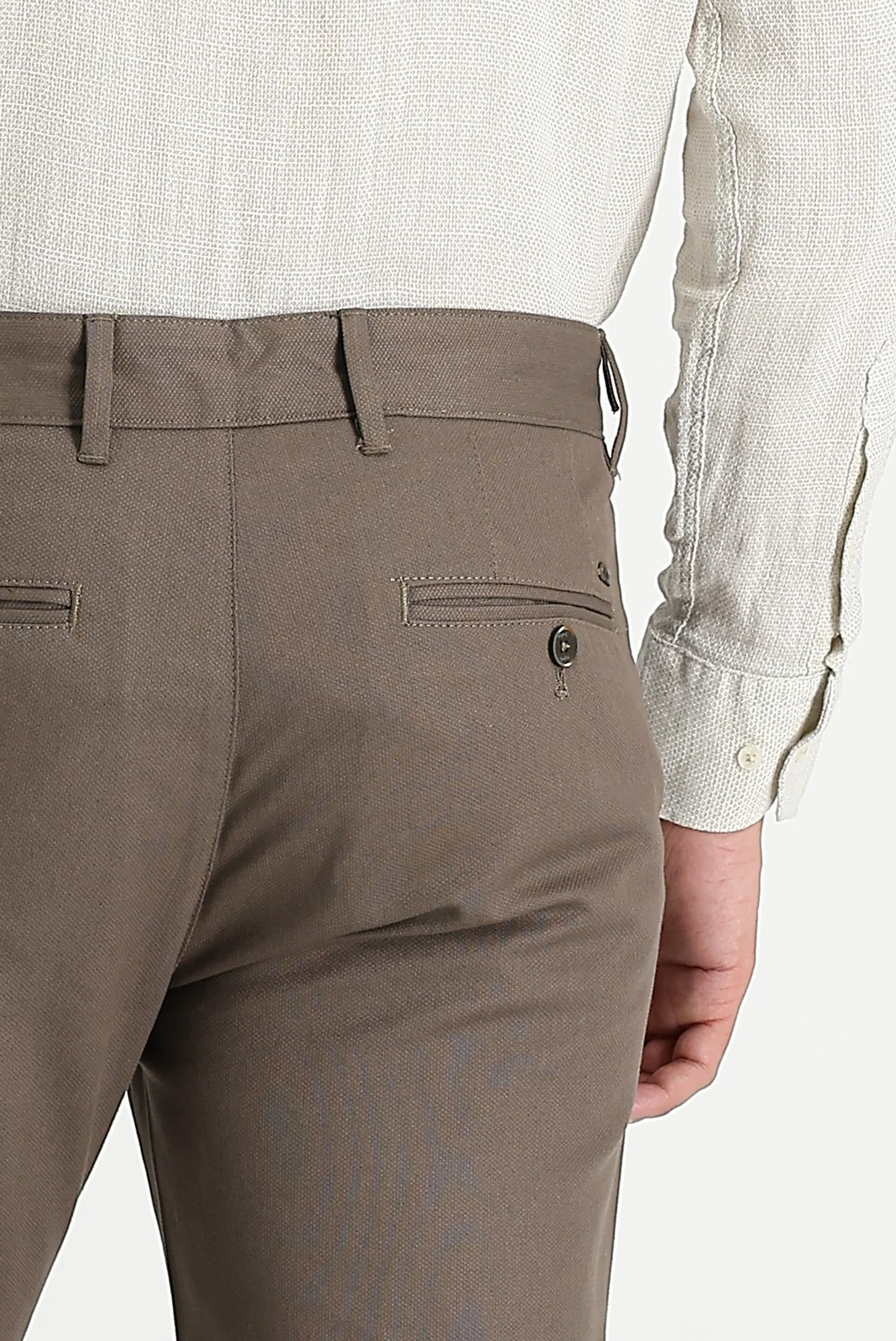 Orta Vizon Relaxed Fit Rahat Kesim Likralı Kanvas / Chino Pantolon - Image 4