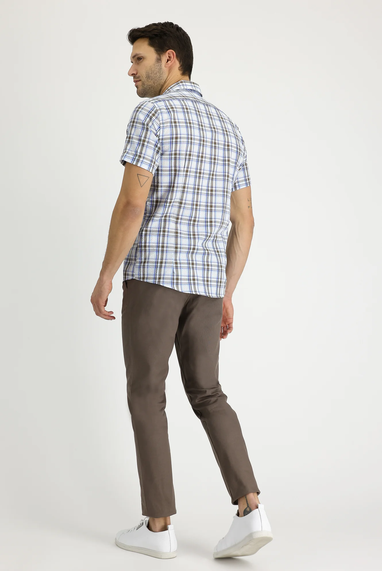 Orta Vizon Relaxed Fit Rahat Kesim Likralı Kanvas / Chino Pantolon - Image 4