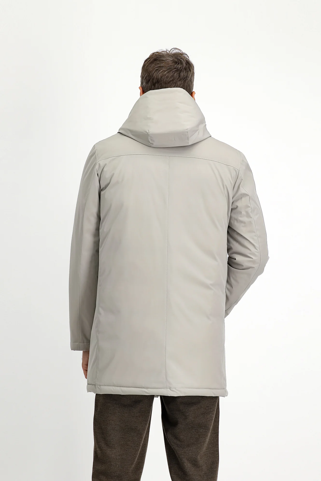 Orta Vizon Slim Fit Dar Kesim Kapüşonlu Spor Şişme Kaban - Image 5