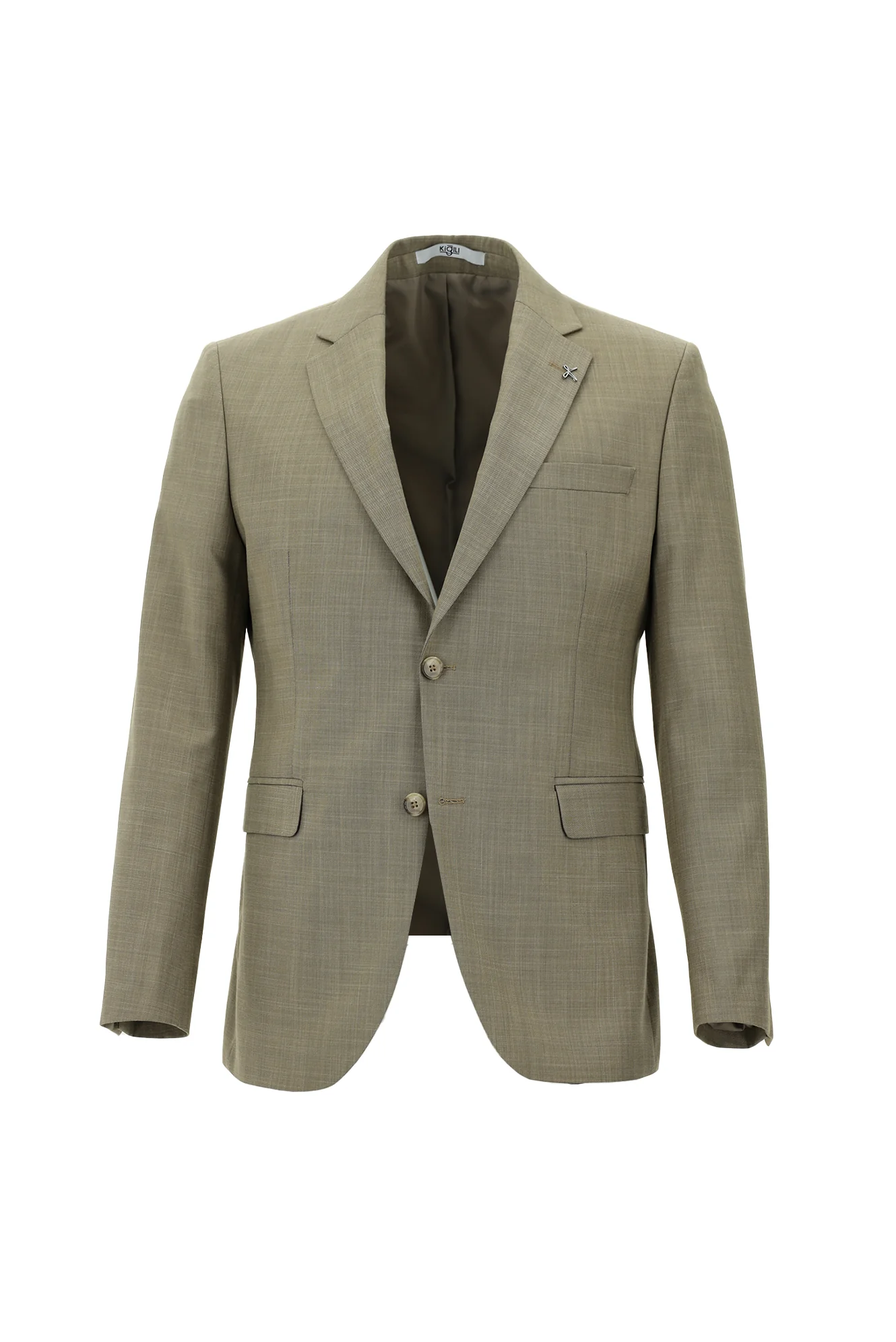 Orta Vizon 7 Drop Slim Fit Dar Kesim Desenli Takım Elbise - Image 2