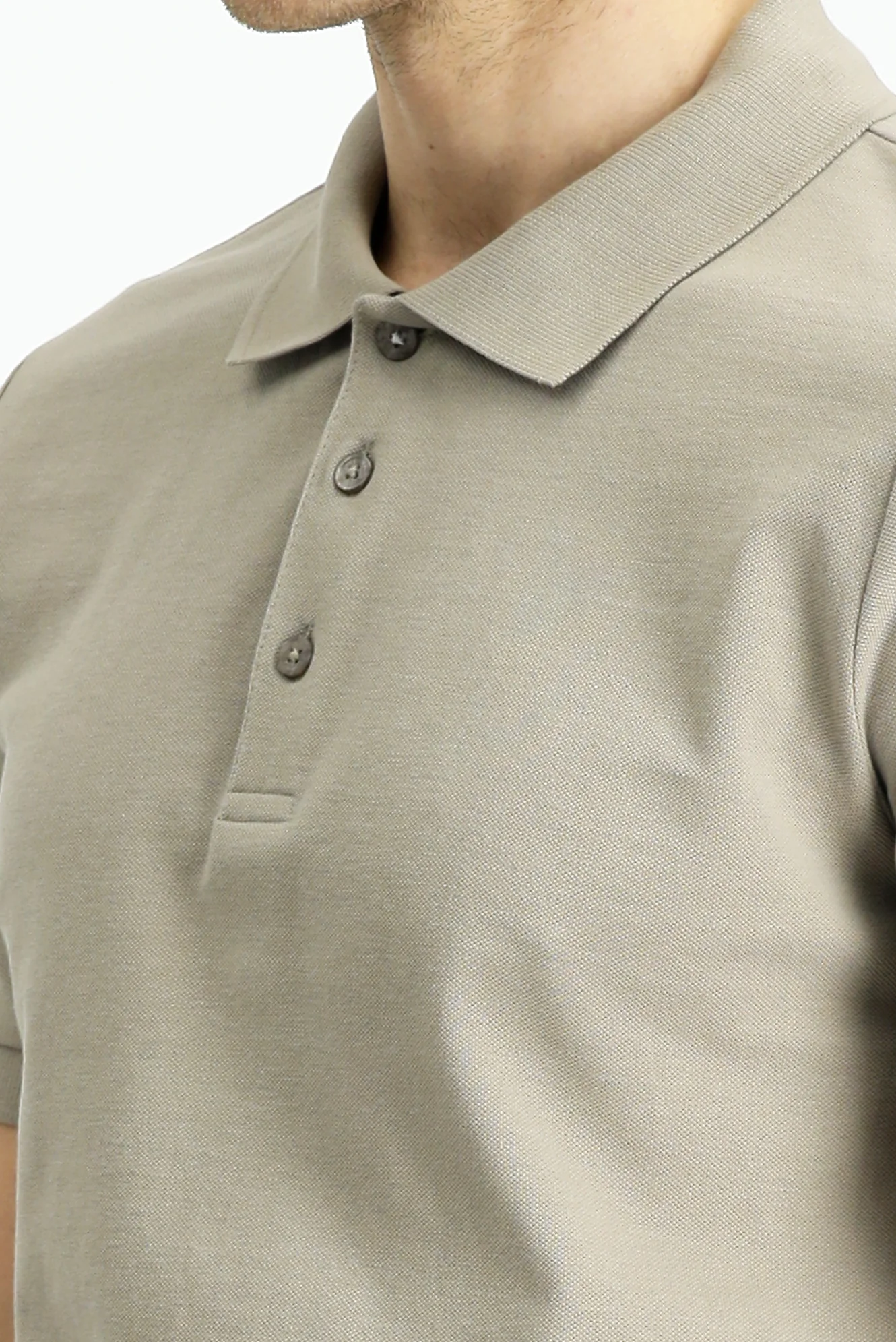 Orta Vizon Slim Fit Dar Kesim Nakışlı Pamuk Polo Yaka Tişört - Image 5