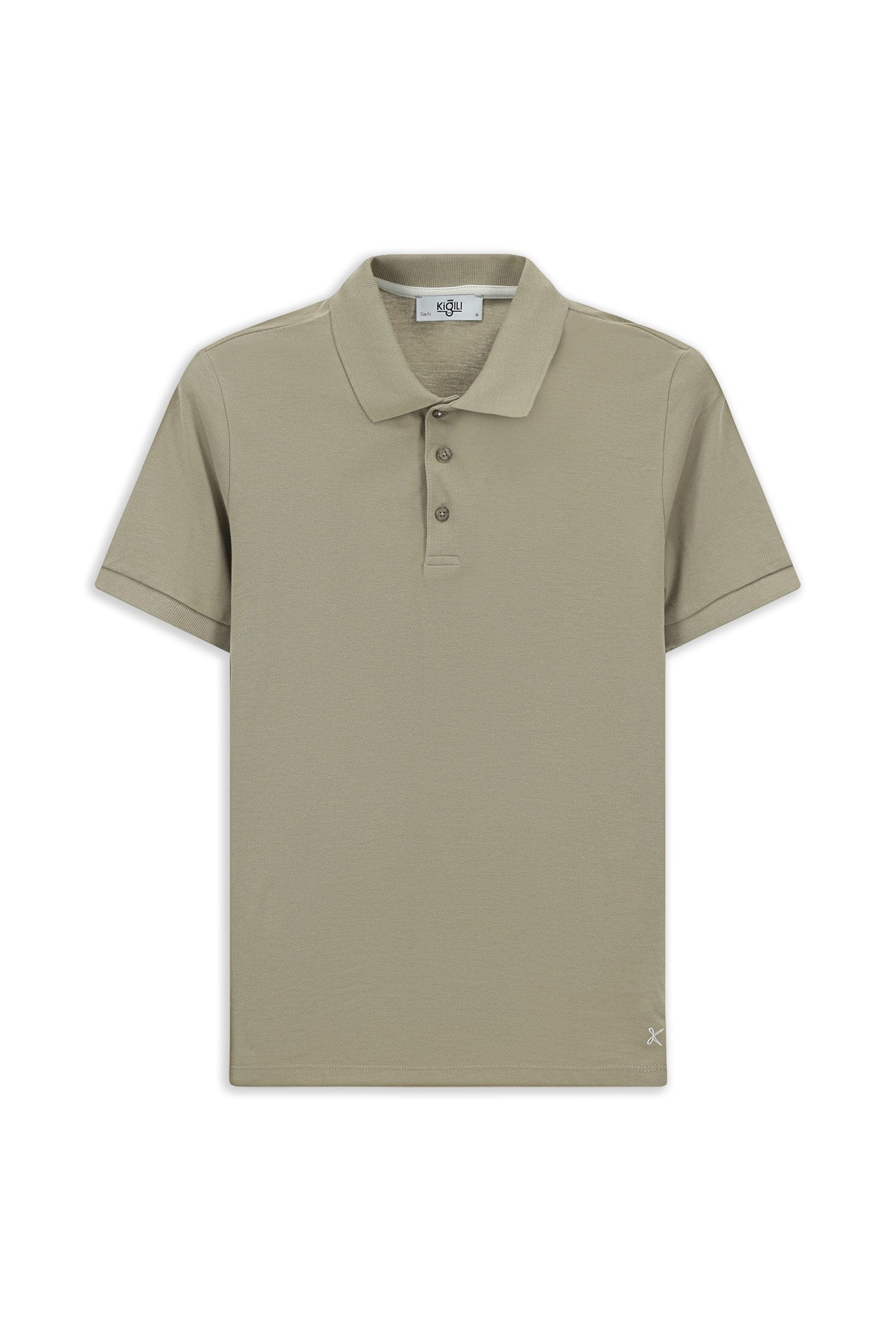 Orta Vizon Slim Fit Dar Kesim Nakışlı Pamuk Polo Yaka Tişört - Image 7
