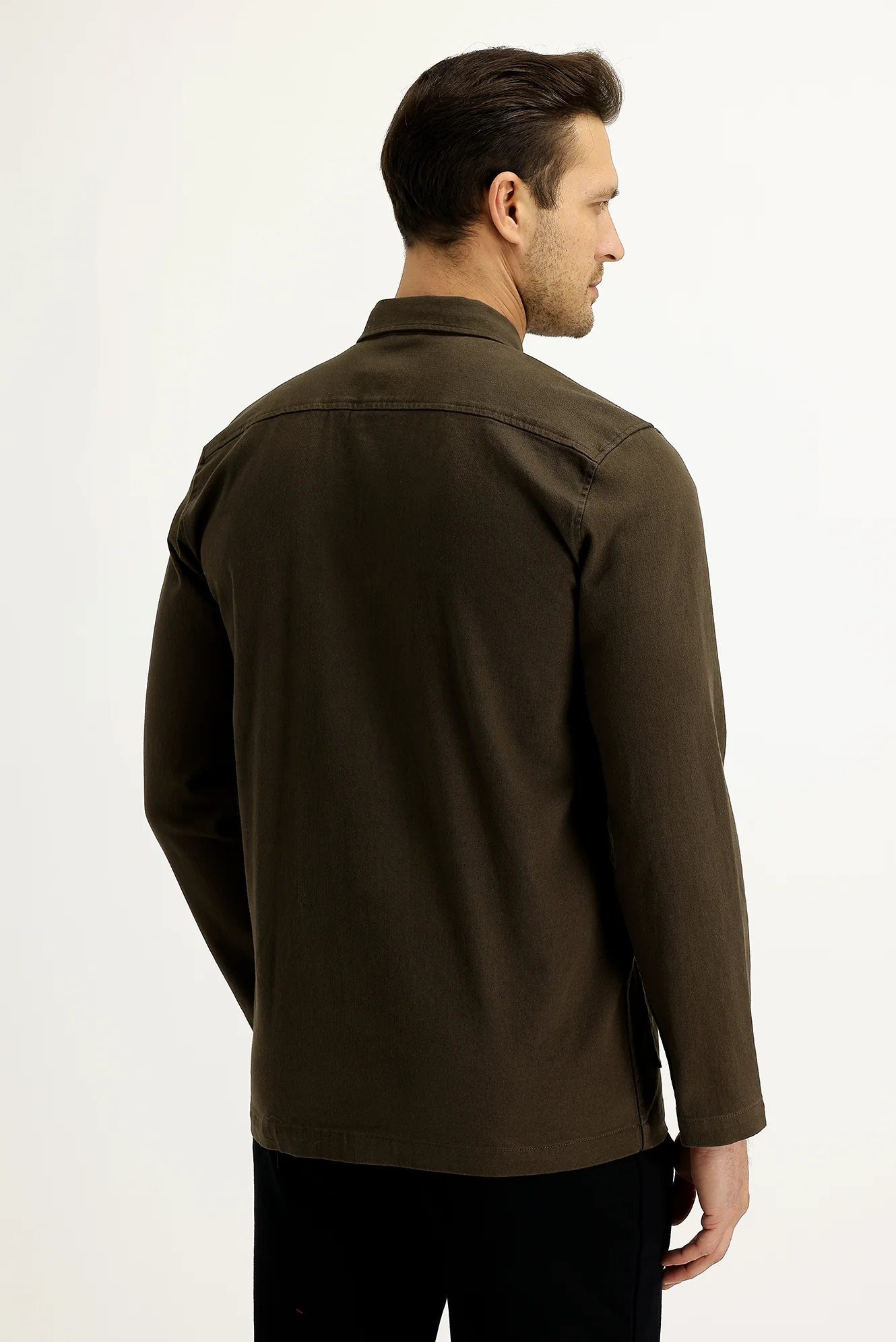 Orta Vizon Slim Fit Dar Kesim Shacket Gömlek / Mont - Image 3