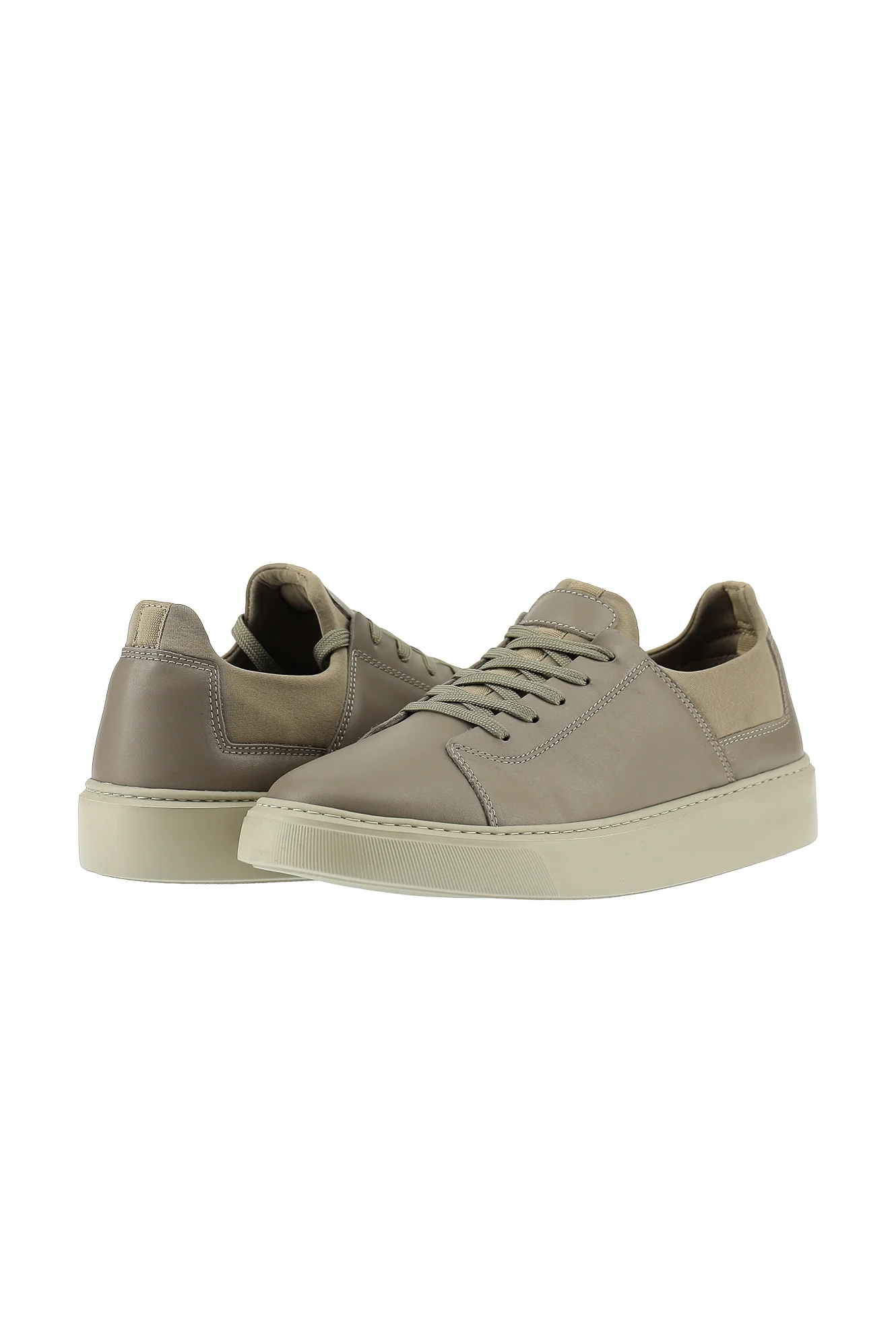 Orta Vizon Sneaker Deri Ayakkabı