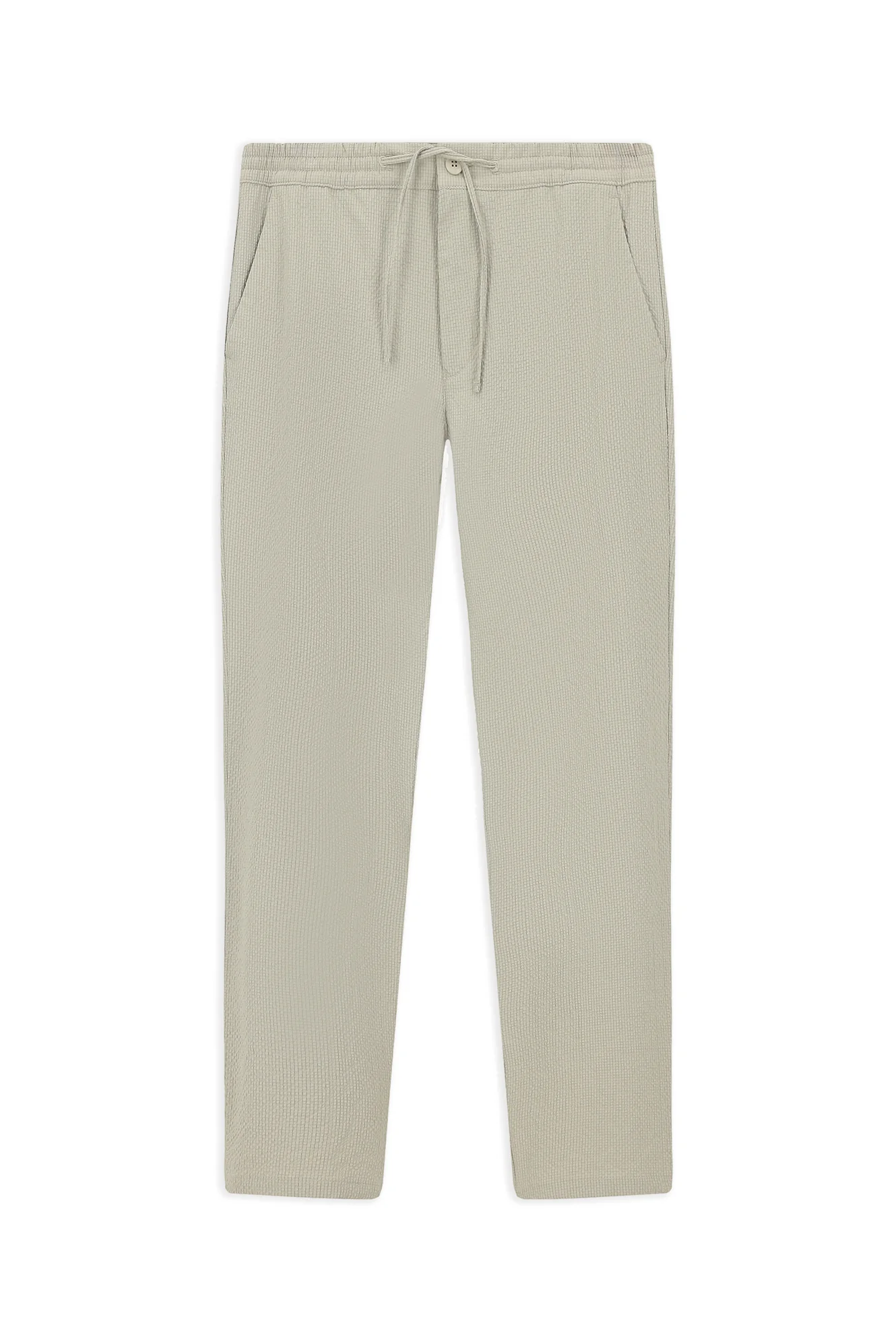 Orta Vizon Techno-Line 6 Drop Regular Fit Standart Kesim Beli Lastikli İpli Gofre Klasik Kumaş Pantolon - Image 7