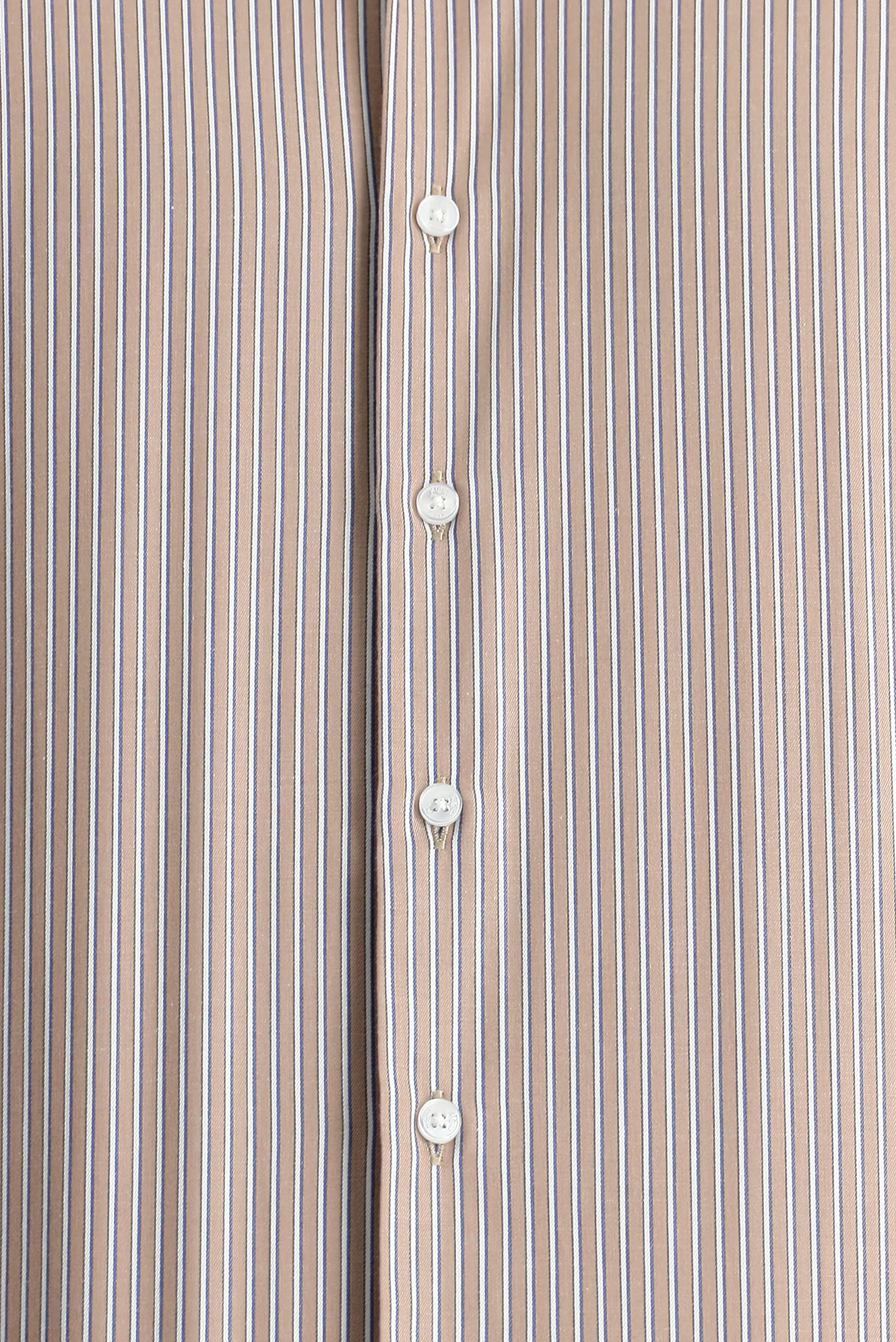 Orta Vizon Uzun Kol Slim Fit Dar Kesim Çizgili Gömlek - Image 3